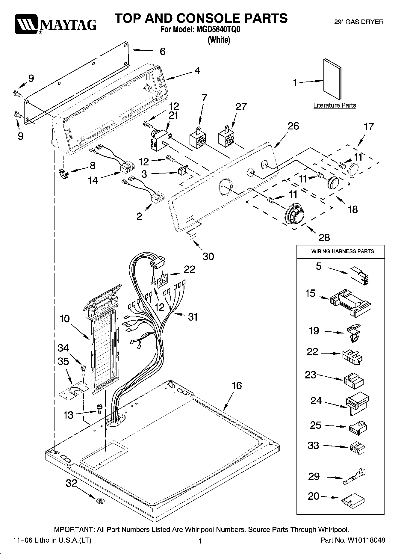 01 - TOP AND CONSOLE PARTS