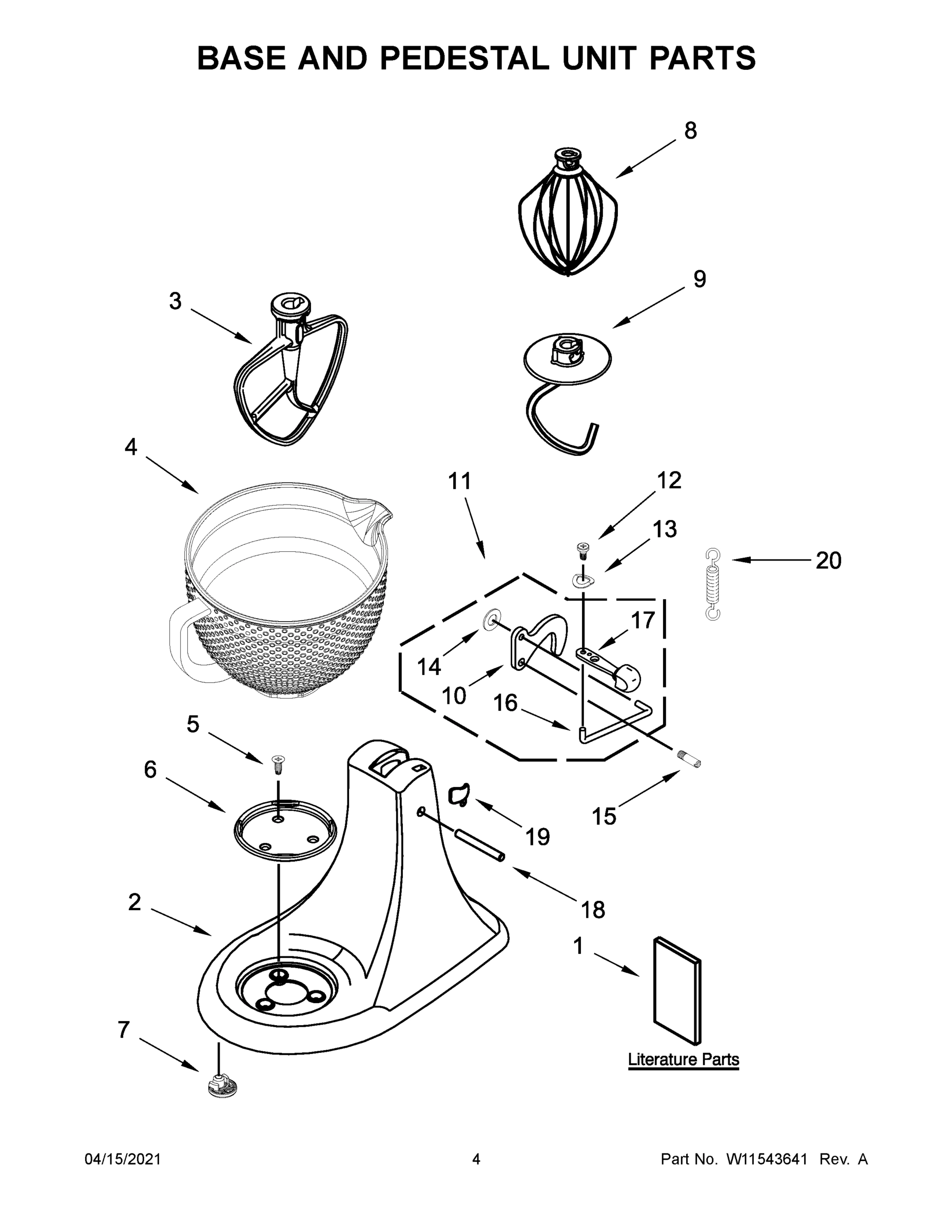 03 - BASE AND PEDESTAL UNIT PARTS