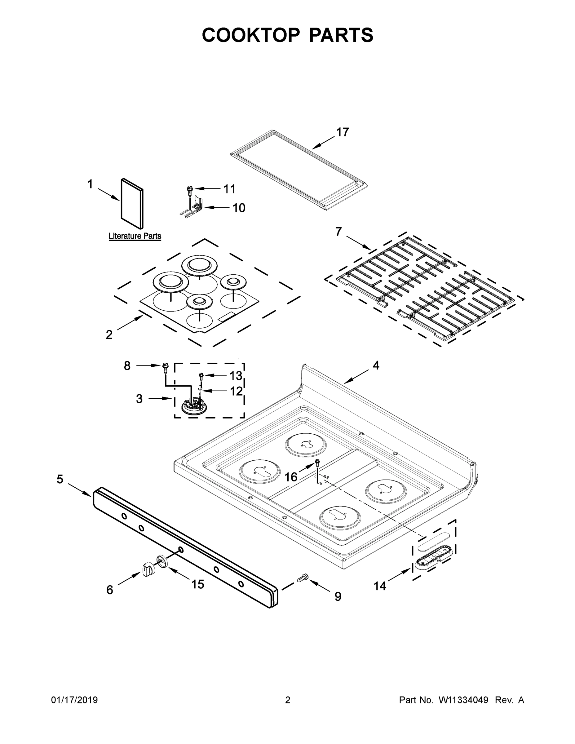 02 - COOKTOP PARTS