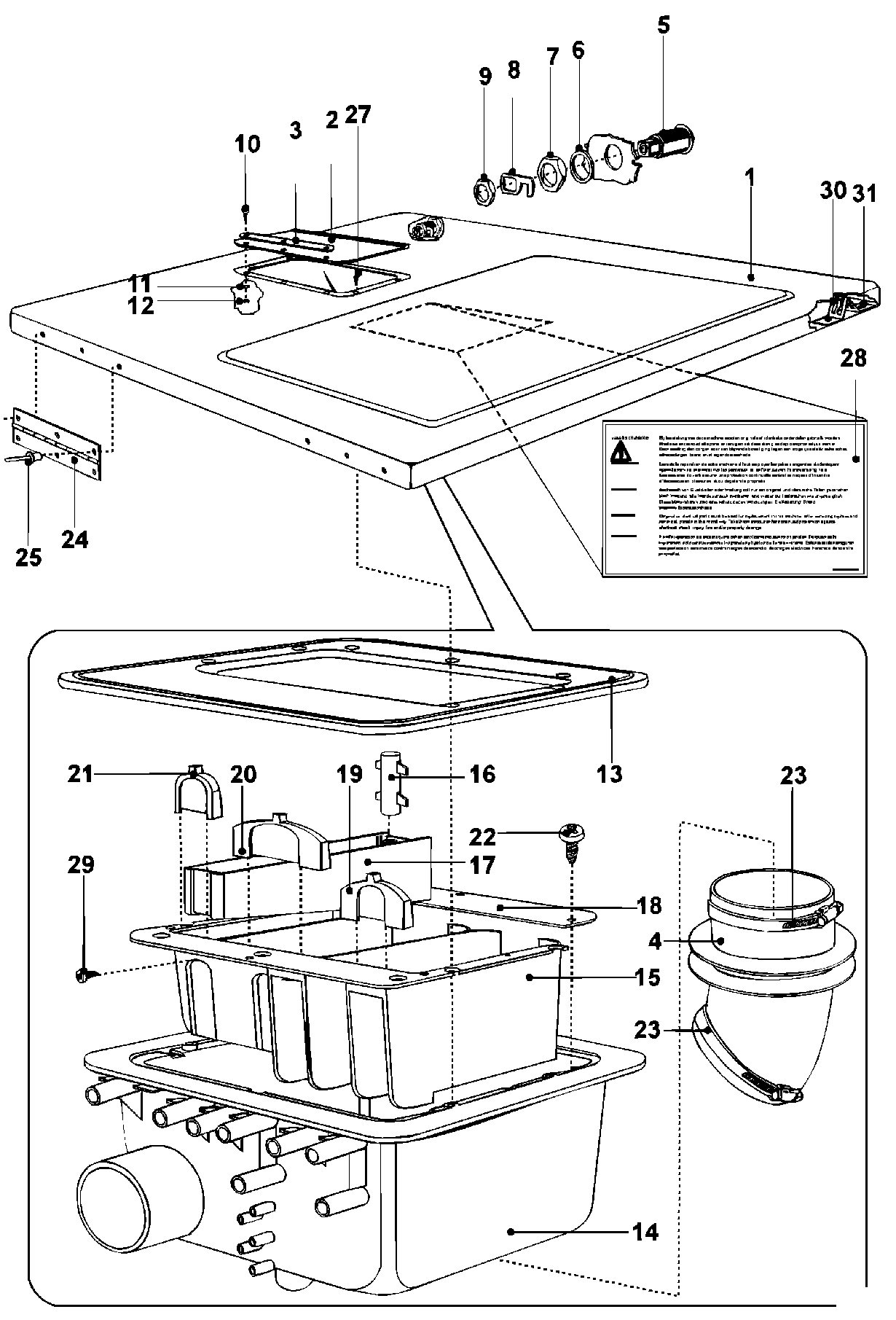 04 - TOP COVER/SOAP HOPPER