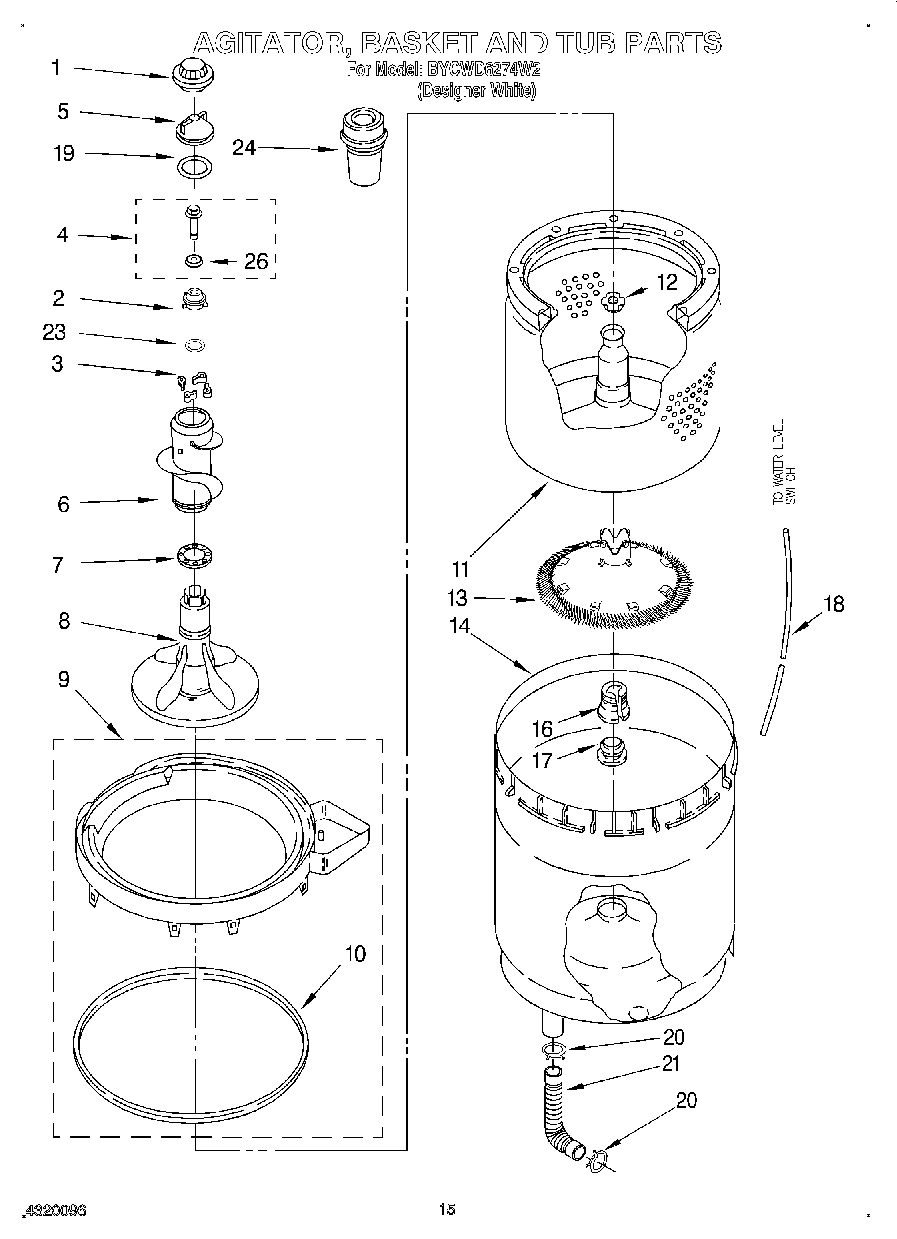 10 - AGITATOR, BASKET AND TUB