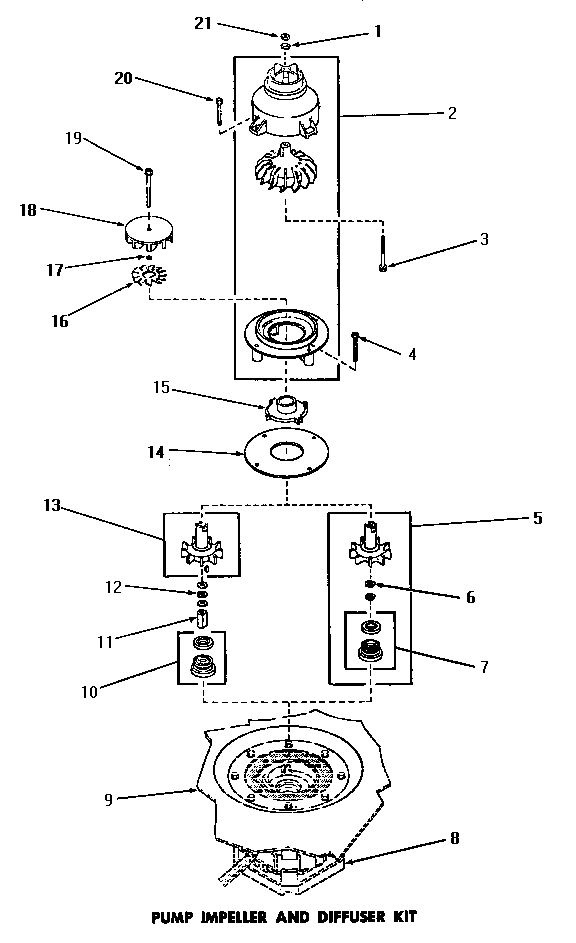 13 - PUMP IMPELLER & DIFFUSER KIT