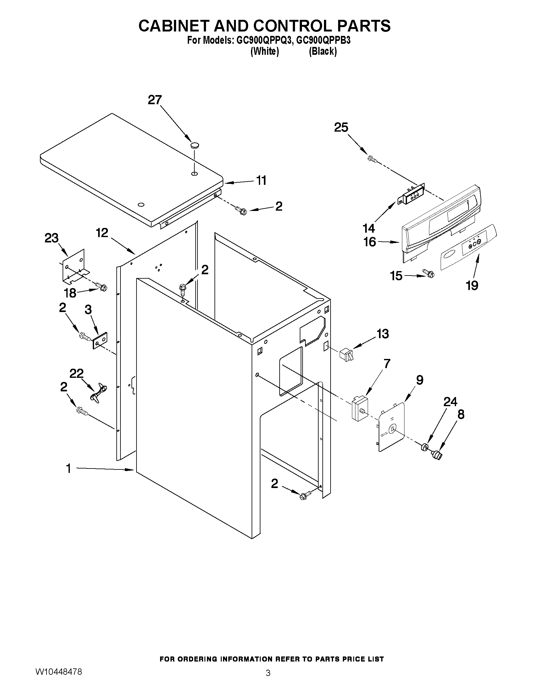 03 - CABINET AND CONTROL PARTS