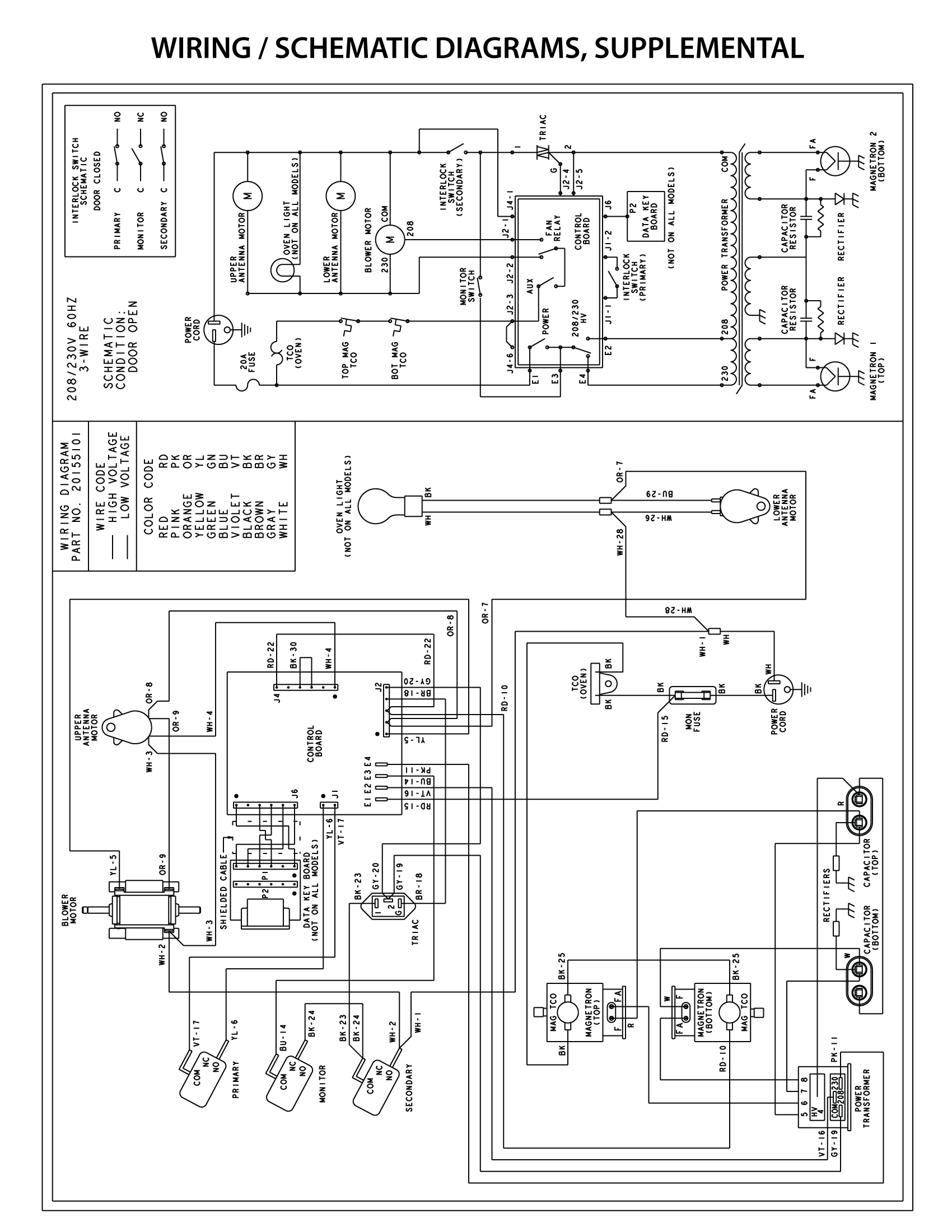 WIRING / SCHEMATIC DIAGRAMS, SUPPLEMENTAL