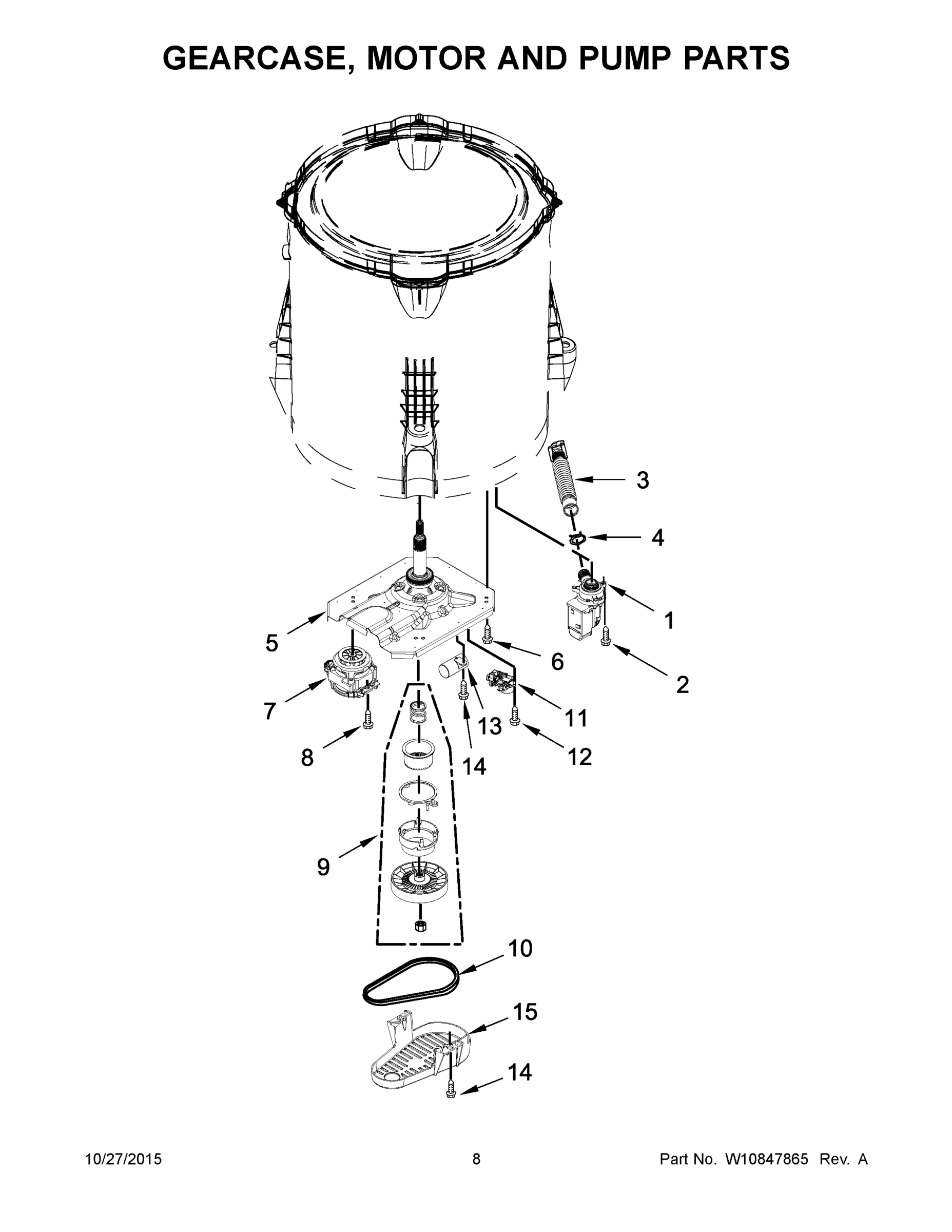 05 - GEARCASE, MOTOR AND PUMP PARTS
