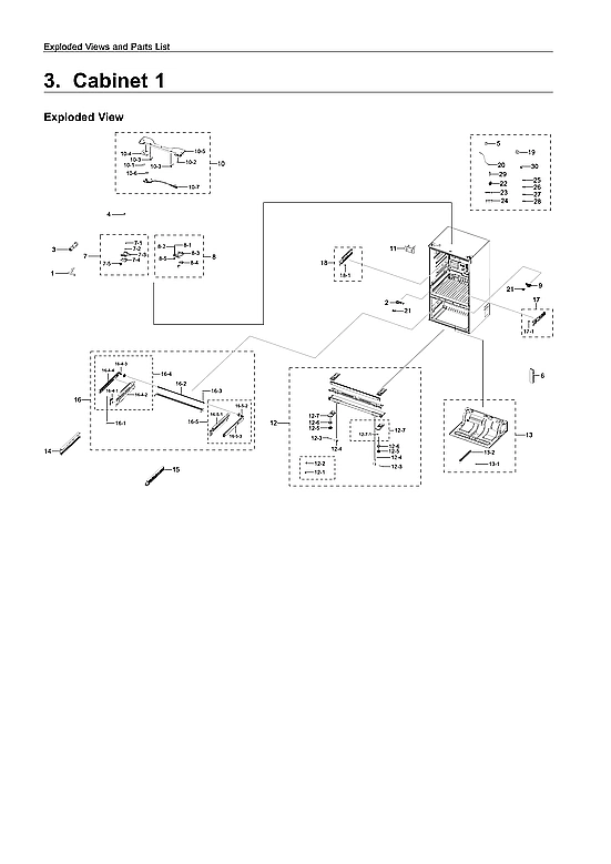 CABINET 1 PARTS