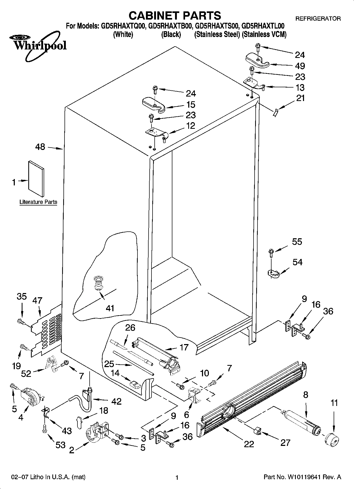 01 - CABINET PARTS