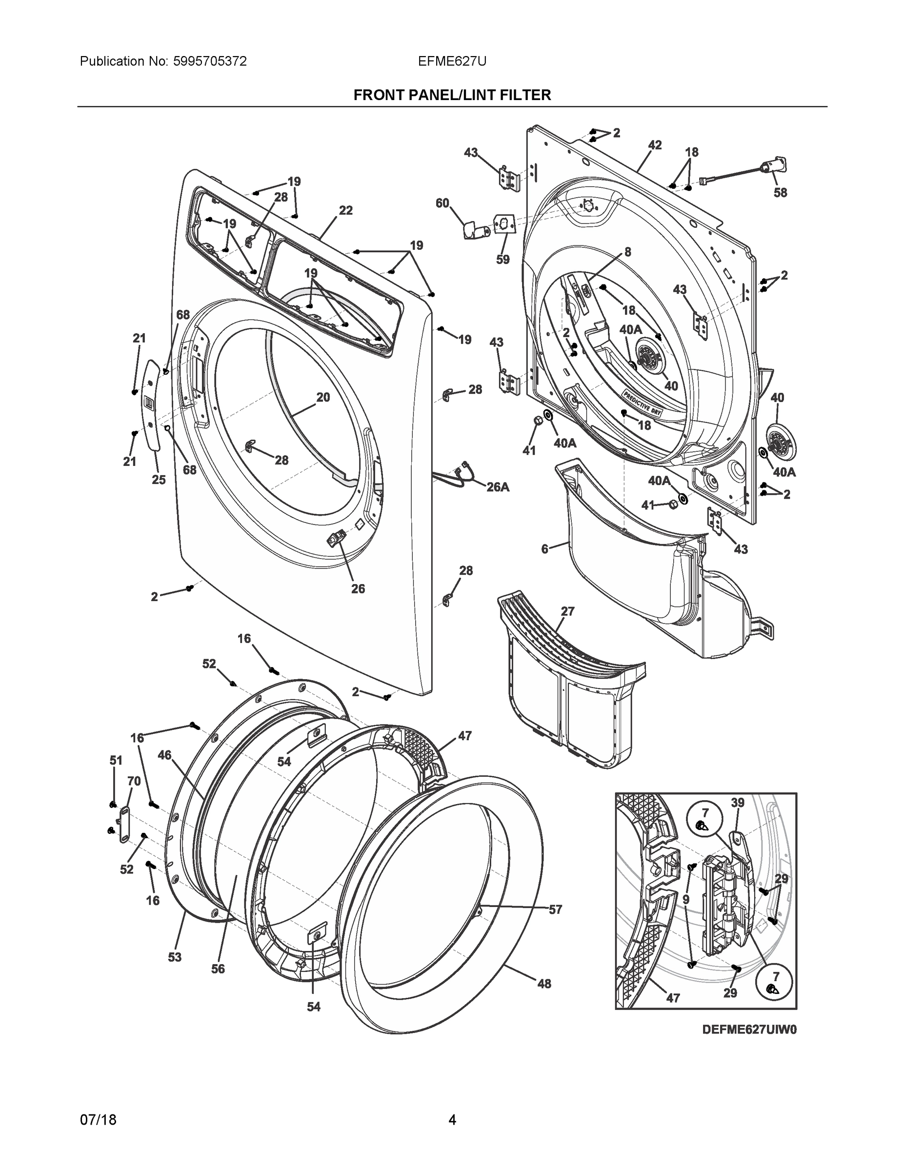 03 - FRONT PANEL/LINT FILTER
