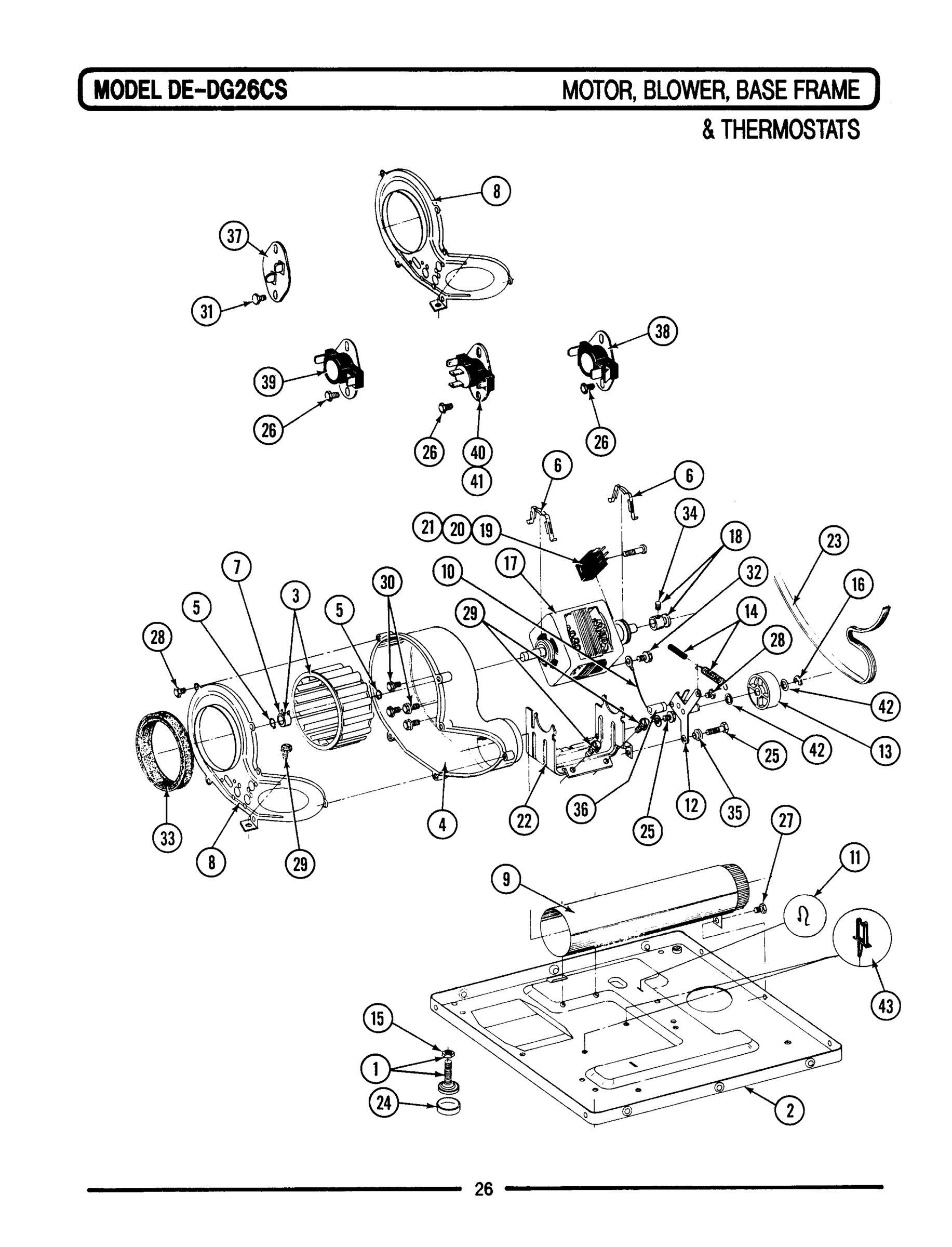 09 - MOTOR\BLOWER\BASE FRAME\THERMOSTATS