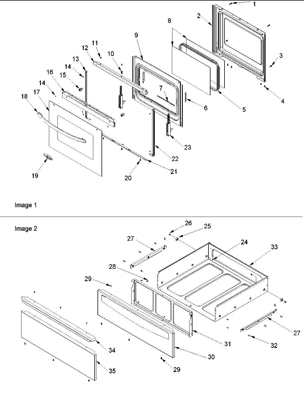 05 - OVEN DOOR AND STORAGE DRAWER