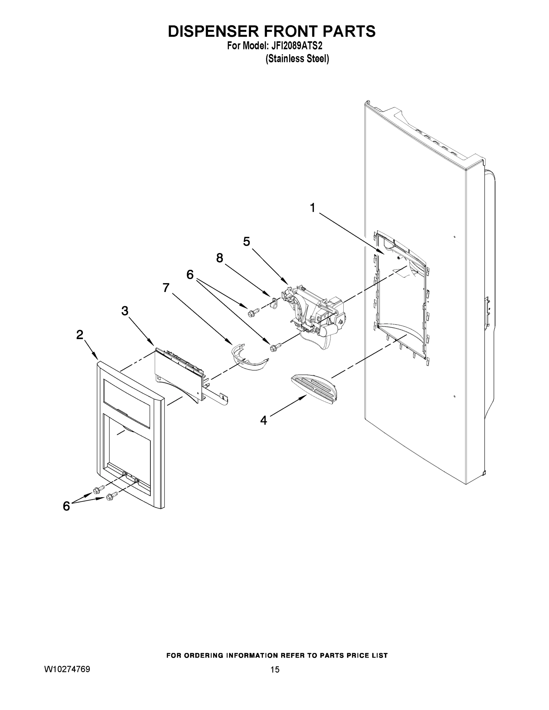 08 - DISPENSER FRONT PARTS