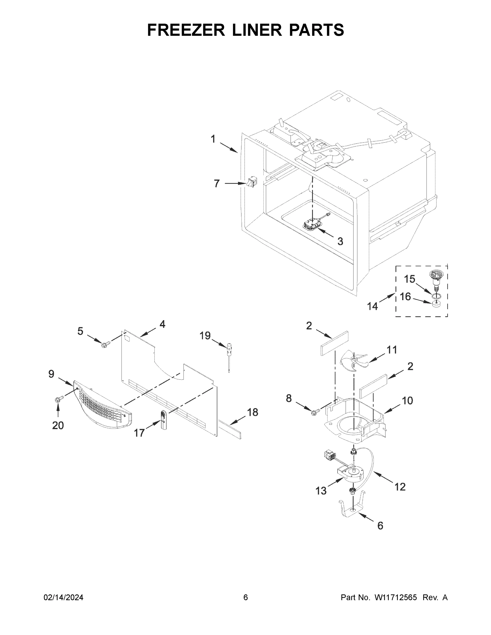 04 - FREEZER LINER PARTS