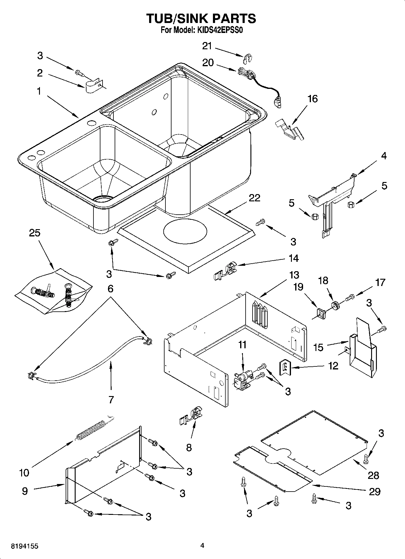 03 - TUB/SINK PARTS