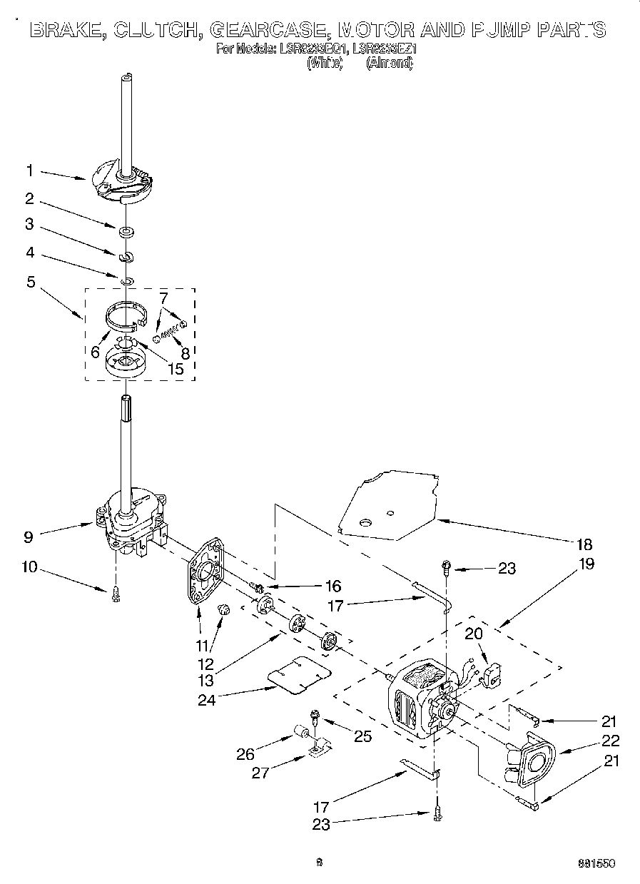 05 - BRAKE, CLUTCH, GEARCASE, MOTOR & PUMP