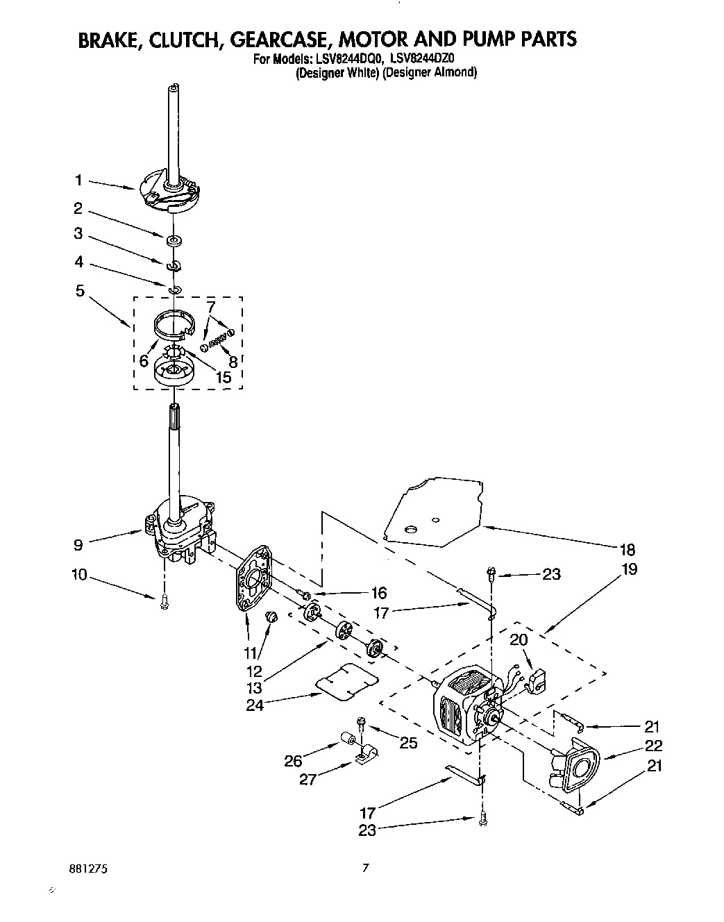 05 - BRAKE, CLUTCH, GEARCASE, MOTOR & PUMP