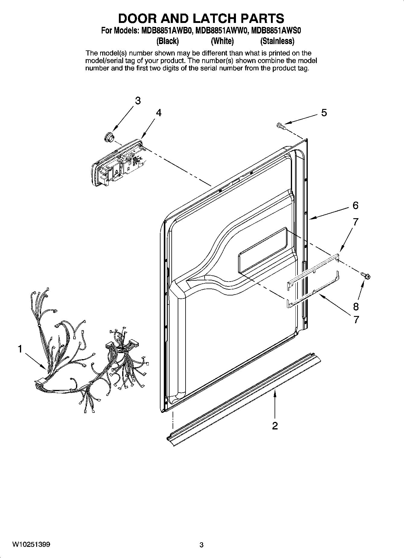 03 - DOOR AND LATCH PARTS