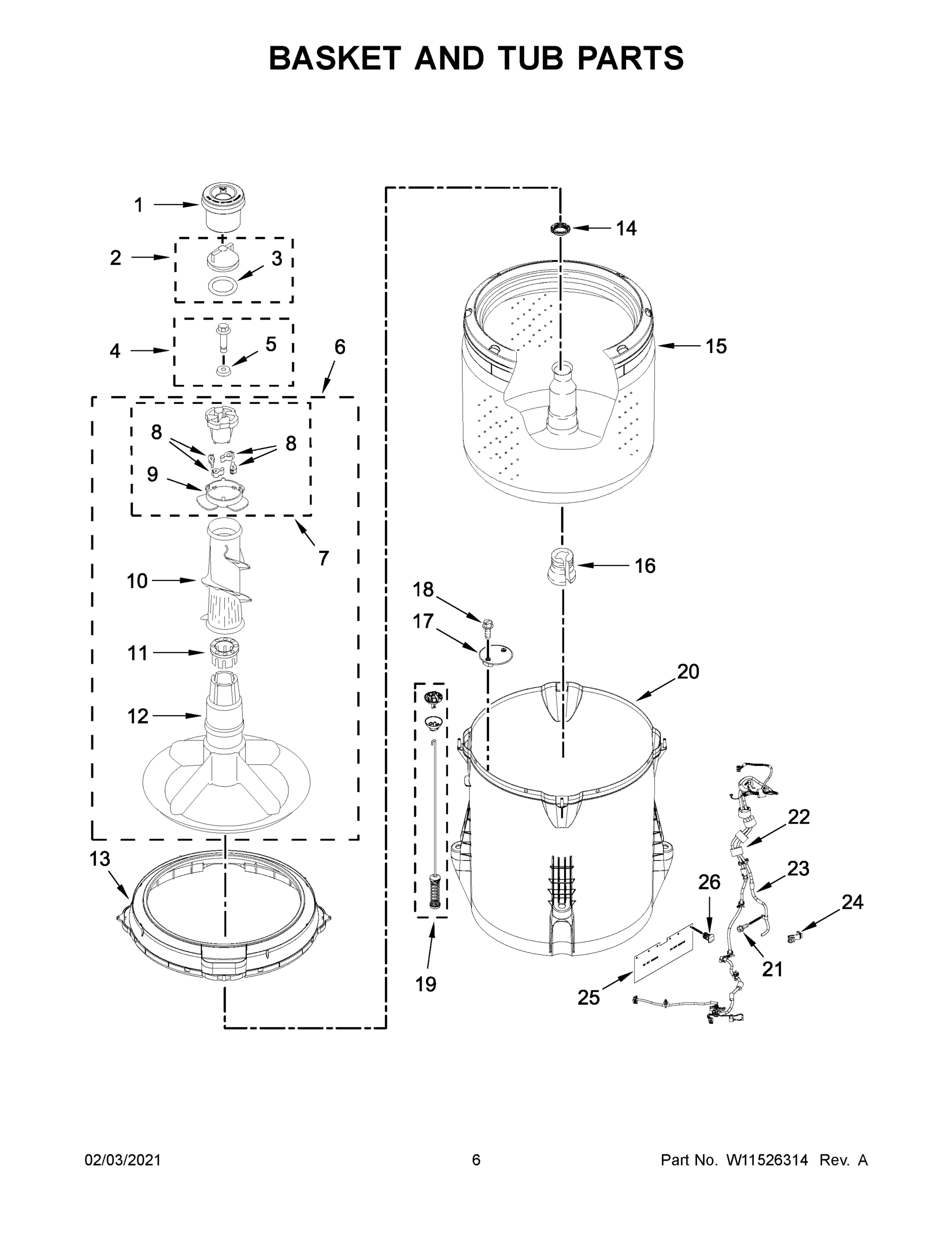04 - BASKET AND TUB PARTS