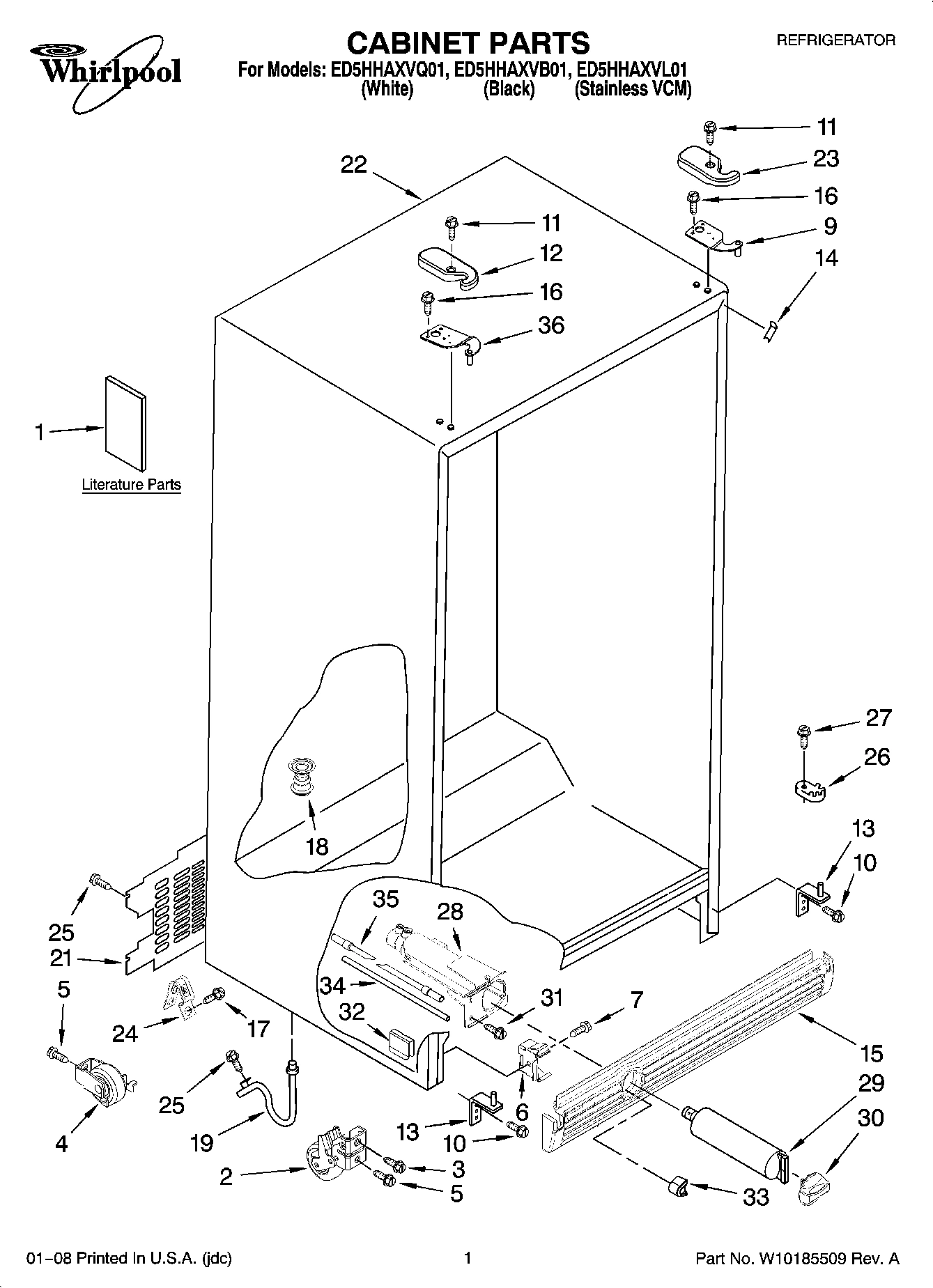 01 - CABINET PARTS