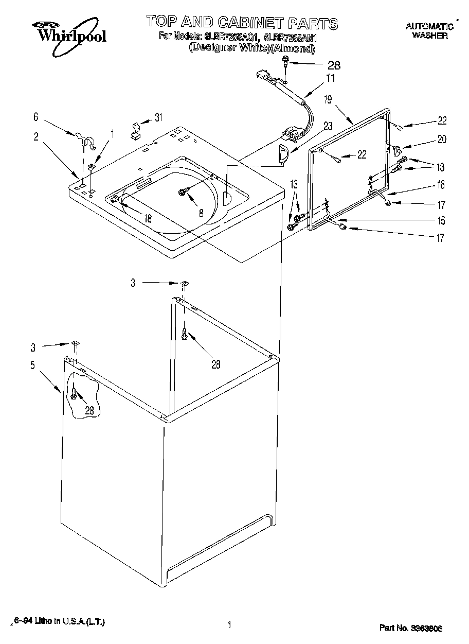 01 - TOP AND CABINET, LIT/OPTIONAL