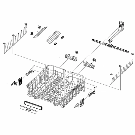DD97-00605A Samsung Middle Basket Assembly