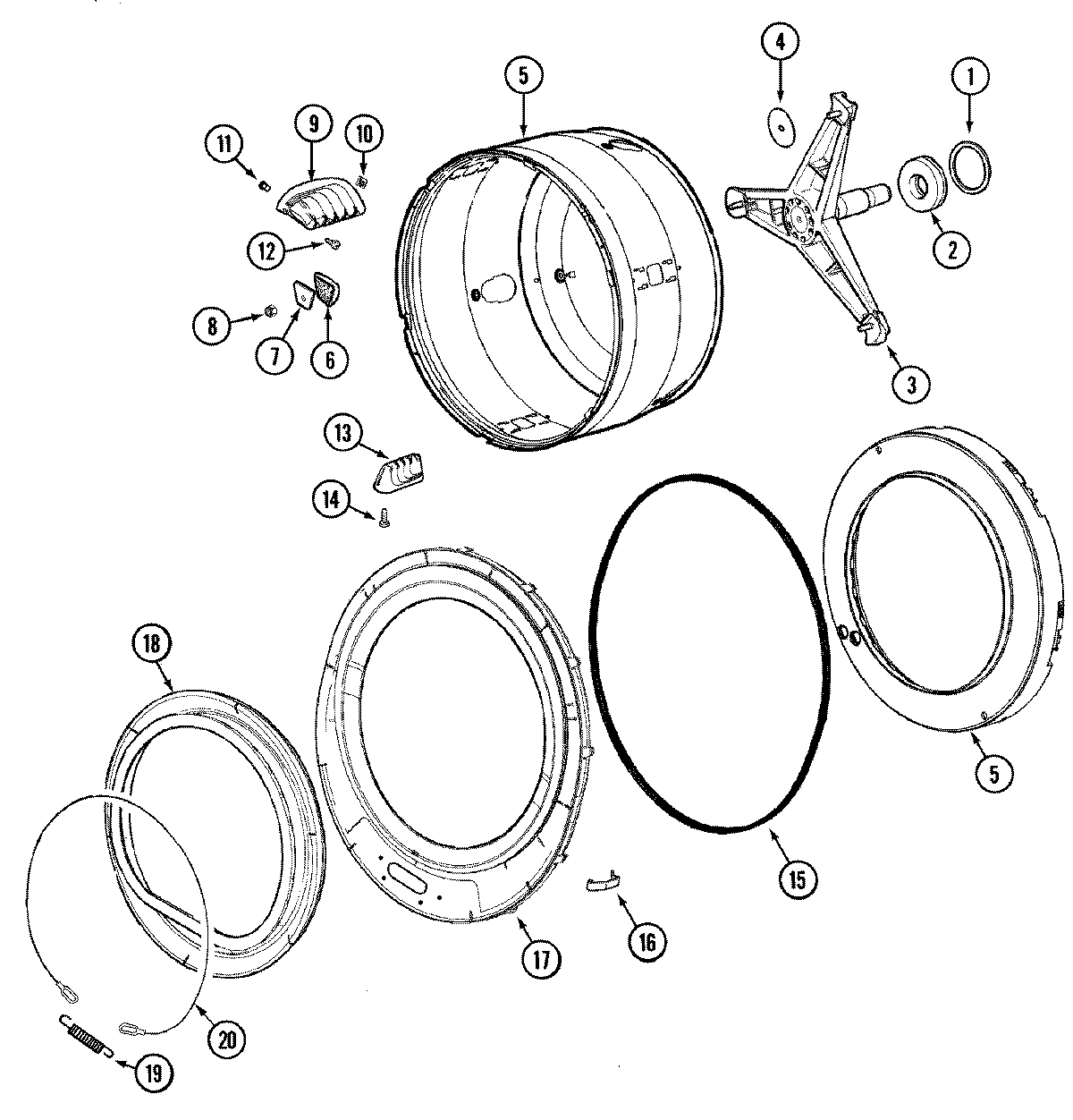 09 - SPINNER ASSEMBLY & OUTER TUB COVER