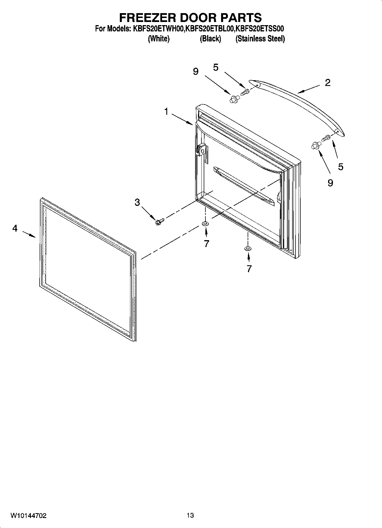 07 - FREEZER DOOR PARTS