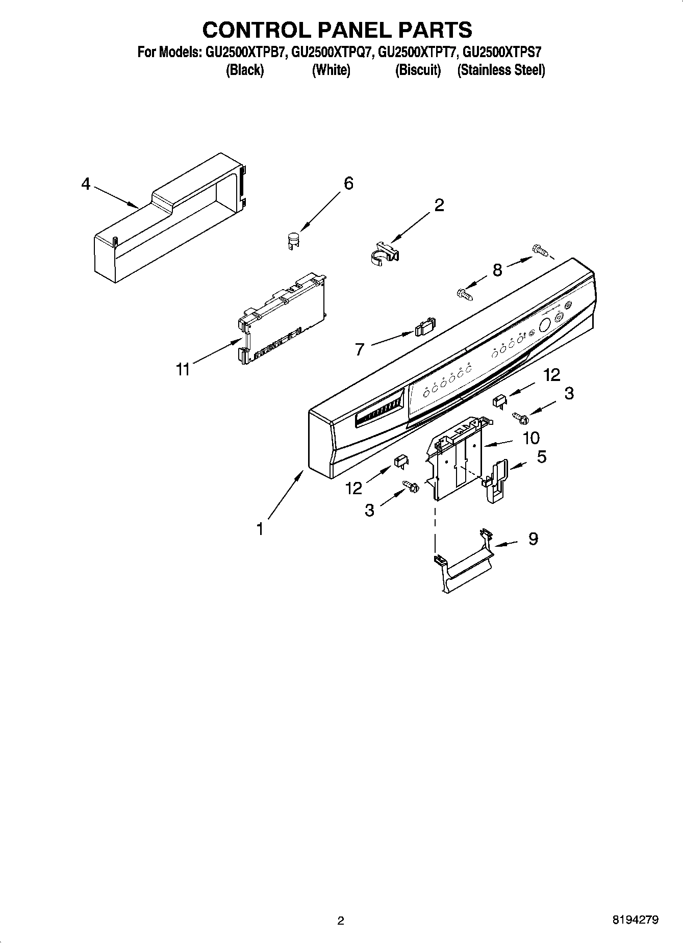 02 - CONTROL PANEL PARTS