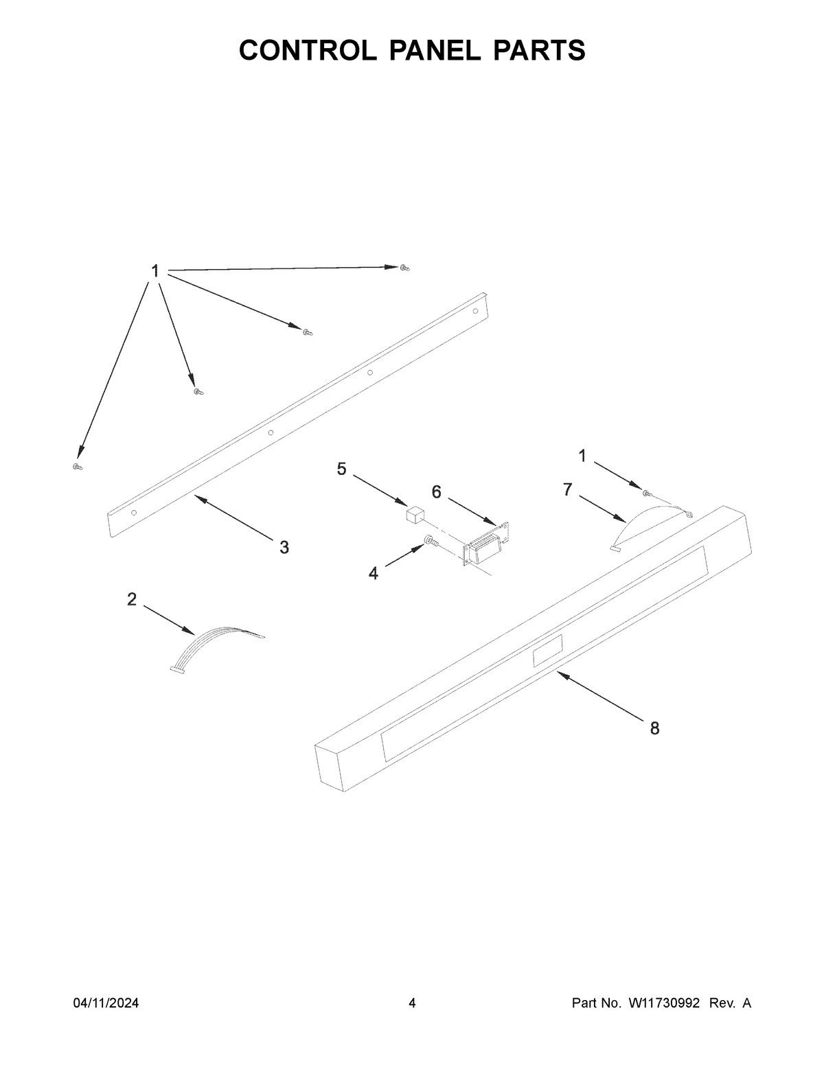 03 - CONTROL PANEL PARTS