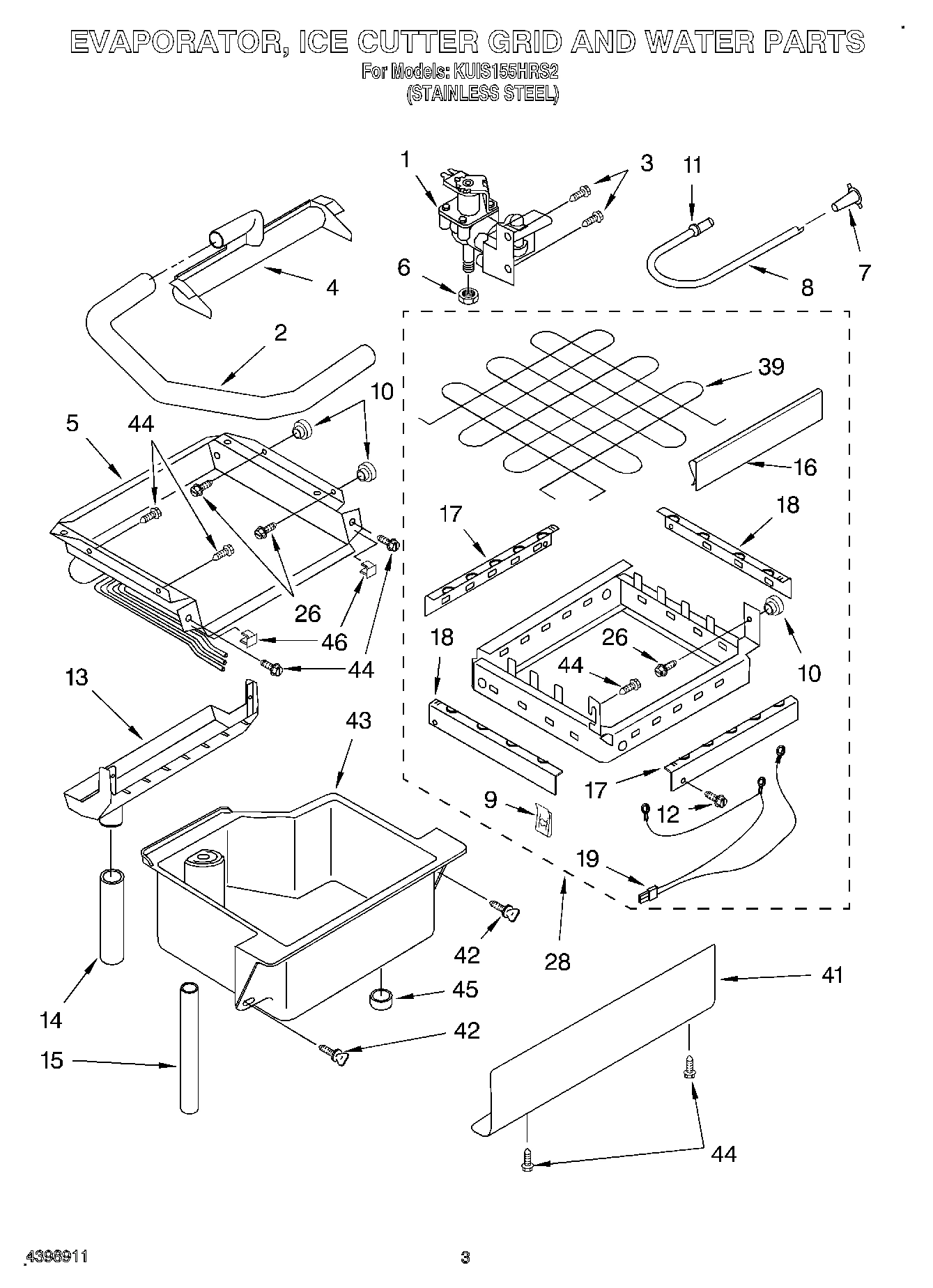 02 - EVAPORATOR, ICE CUTTER GRID AND WATER