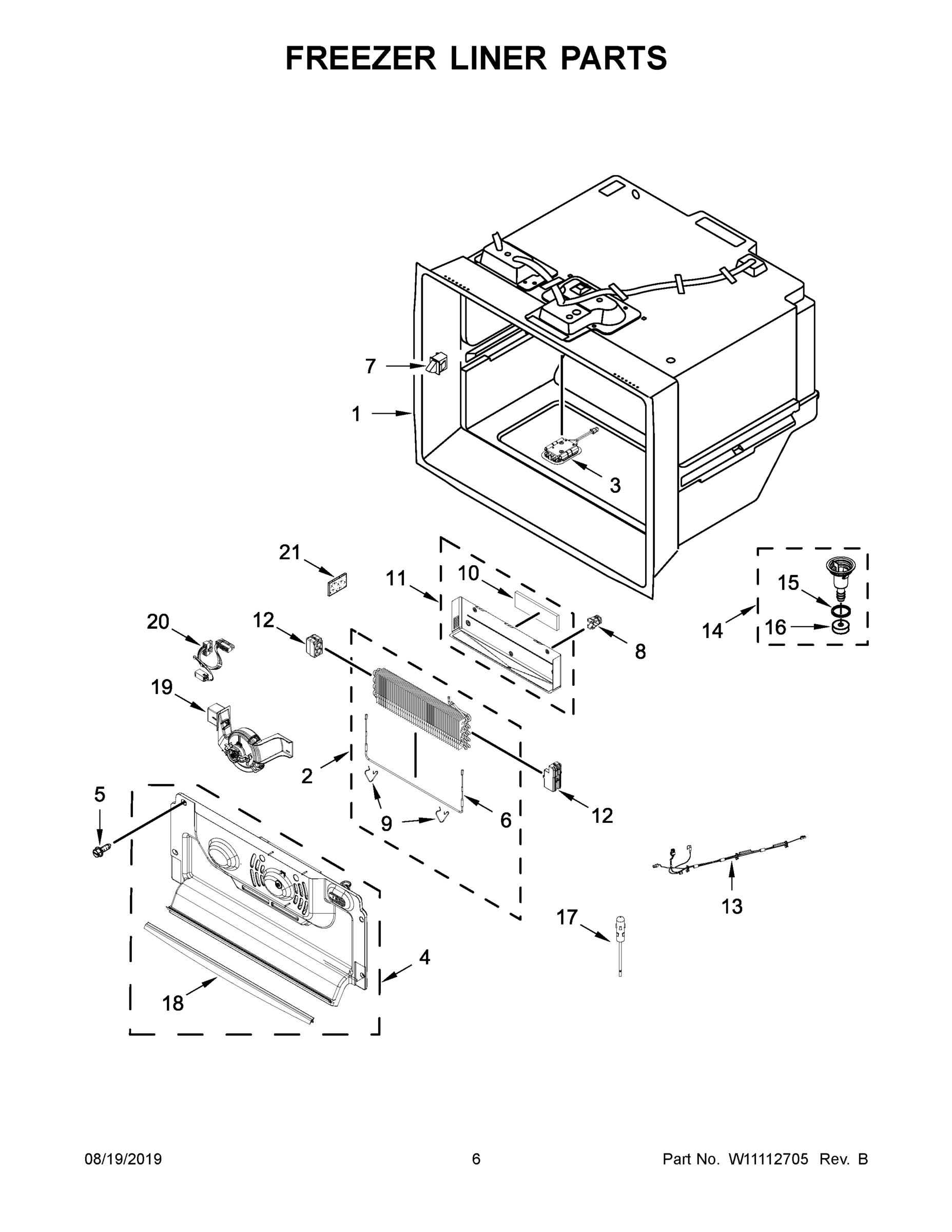 04 - FREEZER LINER PARTS