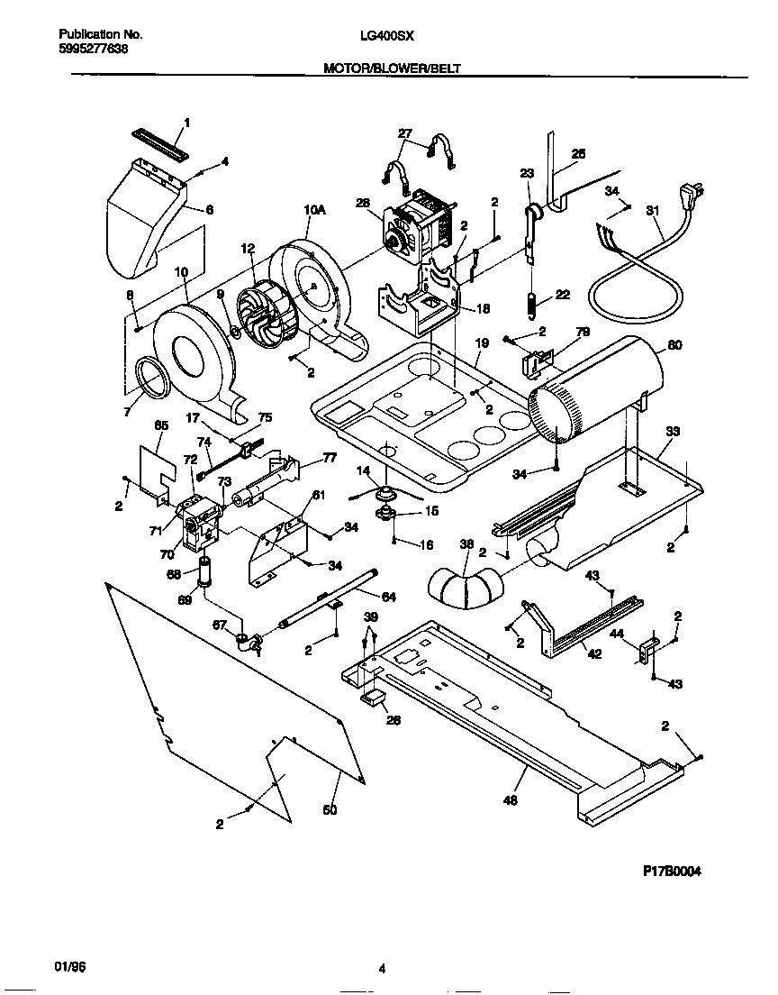 03 - MOTOR/BLOWER/BELT