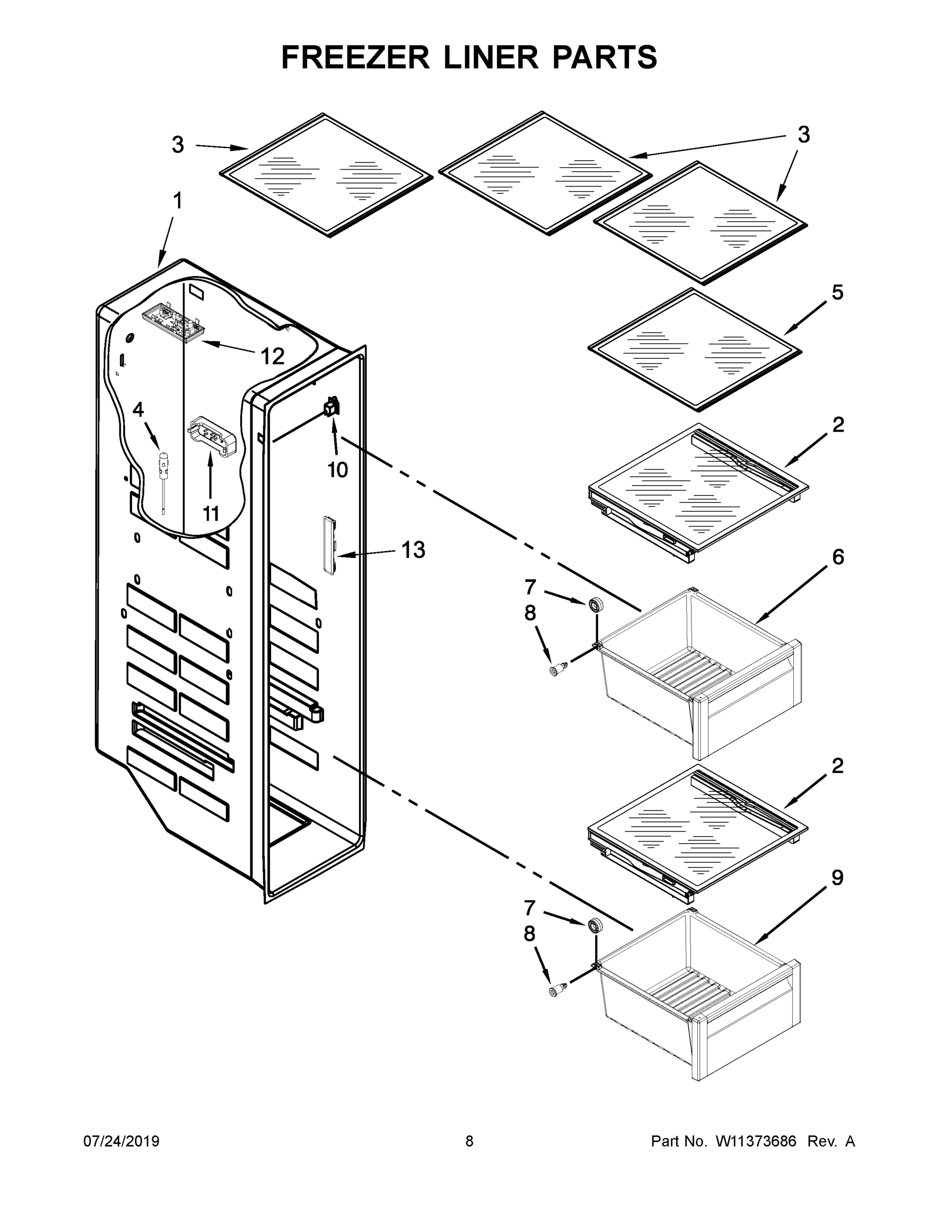 05 - FREEZER LINER PARTS