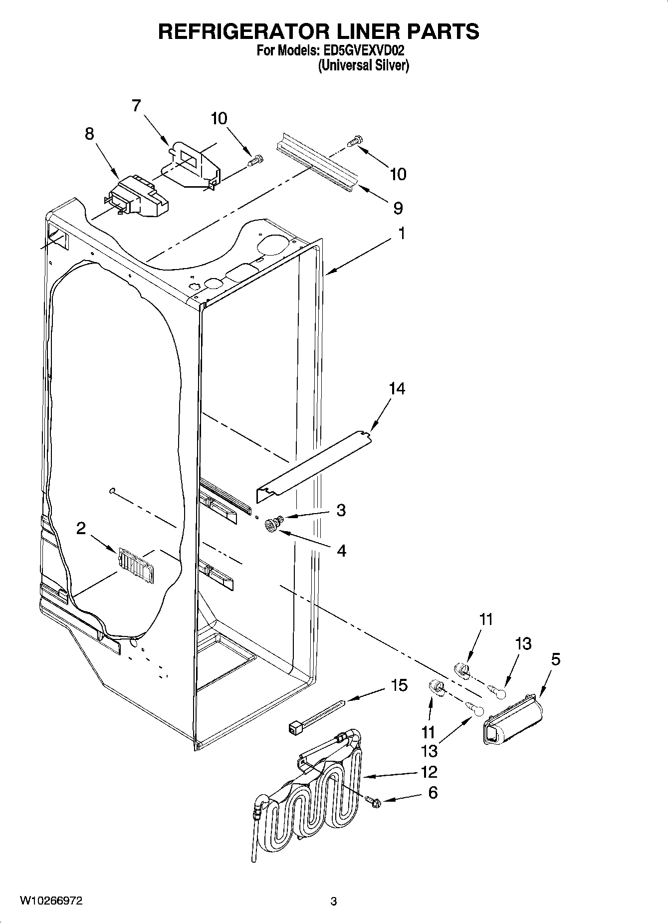 02 - REFRIGERATOR LINER PARTS