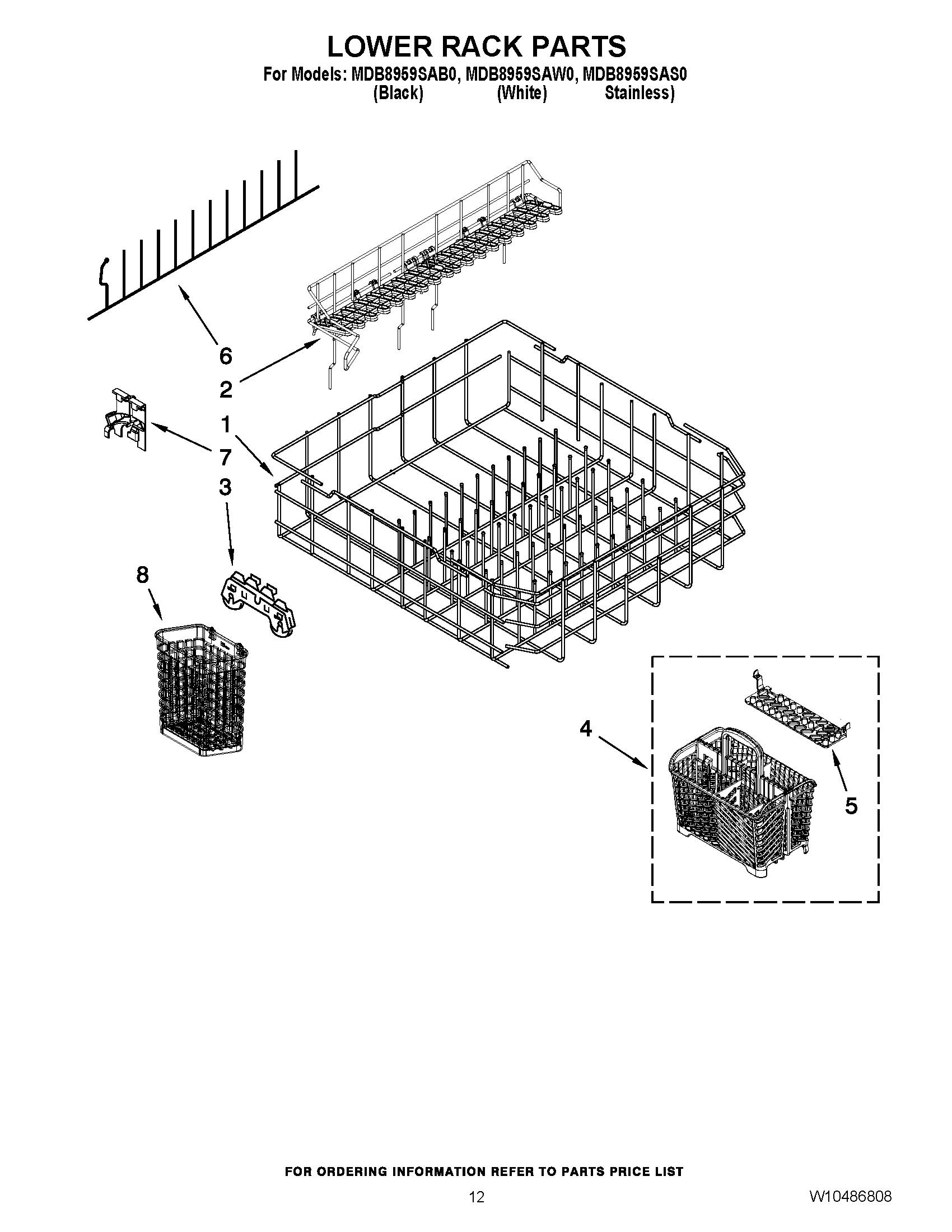 10 - LOWER RACK PARTS