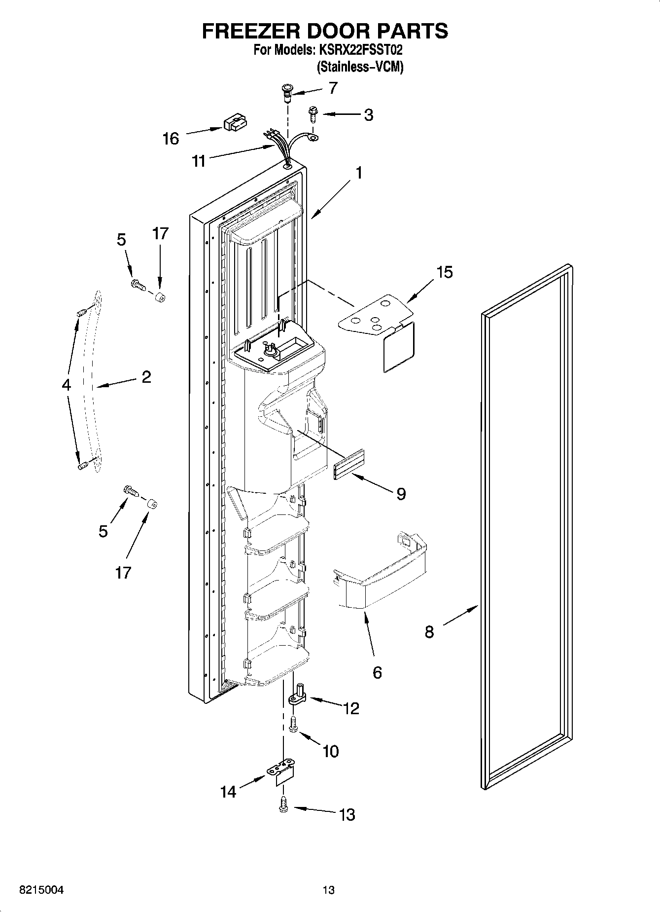 08 - FREEZER DOOR PARTS