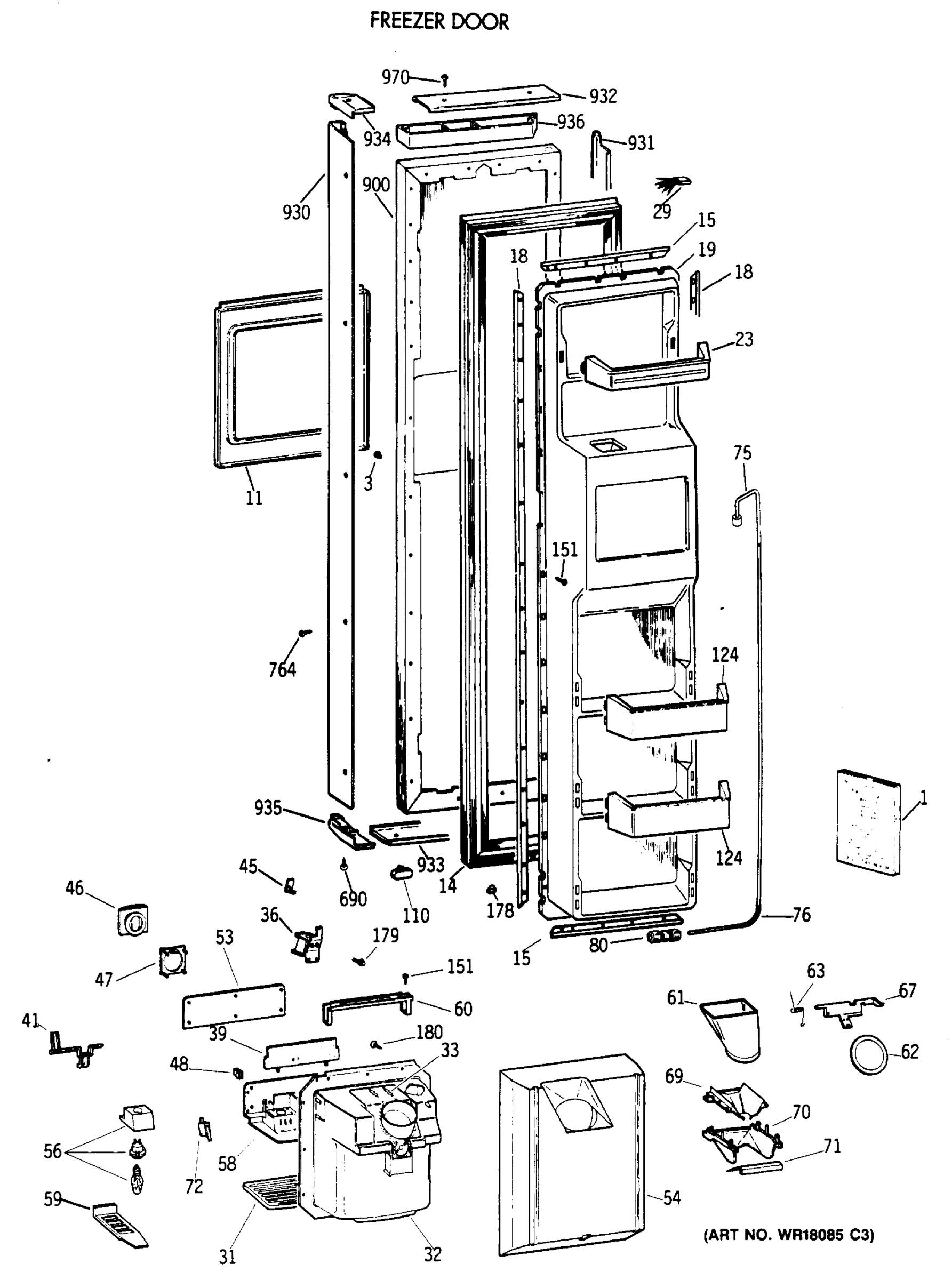 FREEZER DOOR