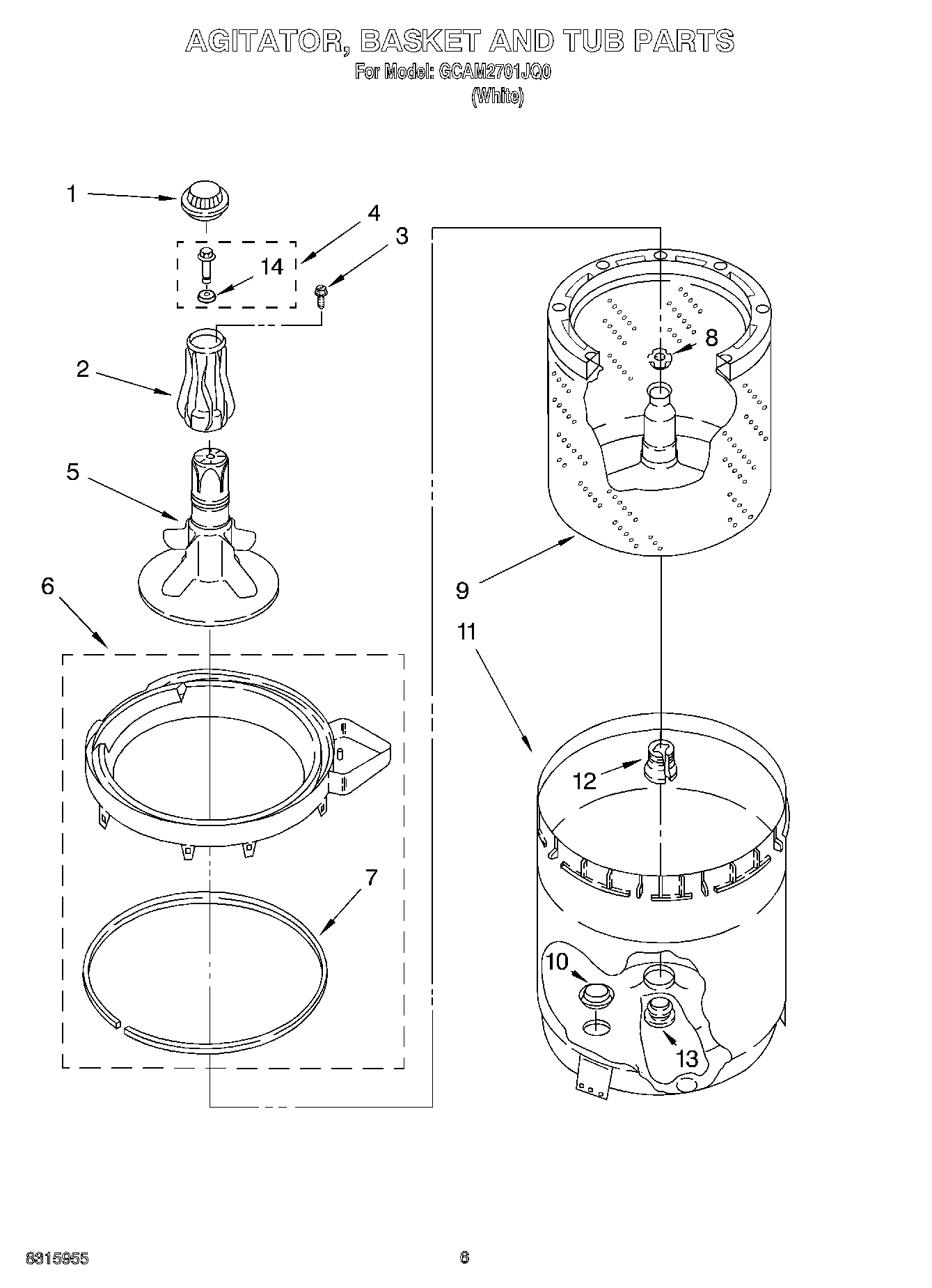 03 - AGITATOR, BASKET AND TUB PARTS
