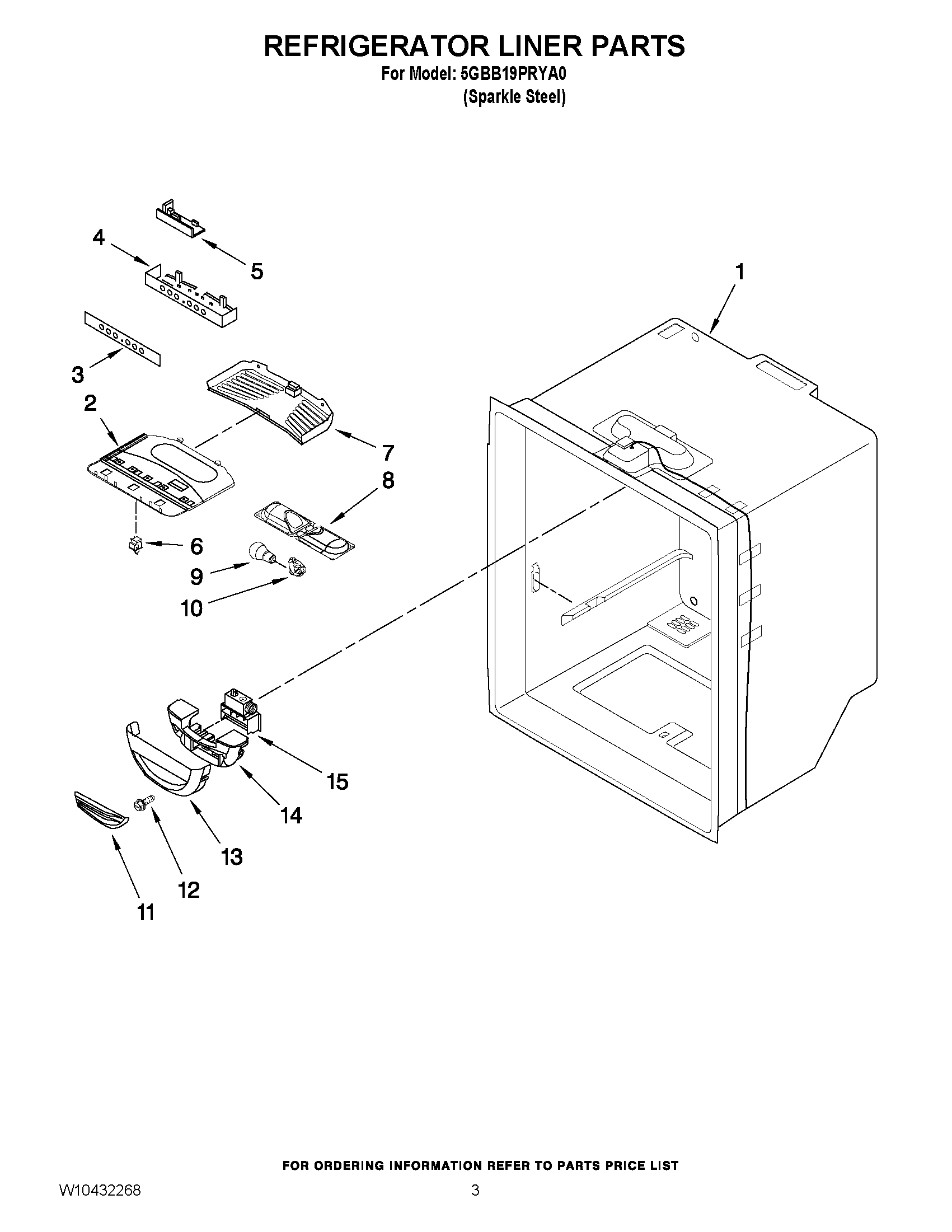 02 - REFRIGERATOR LINER PARTS