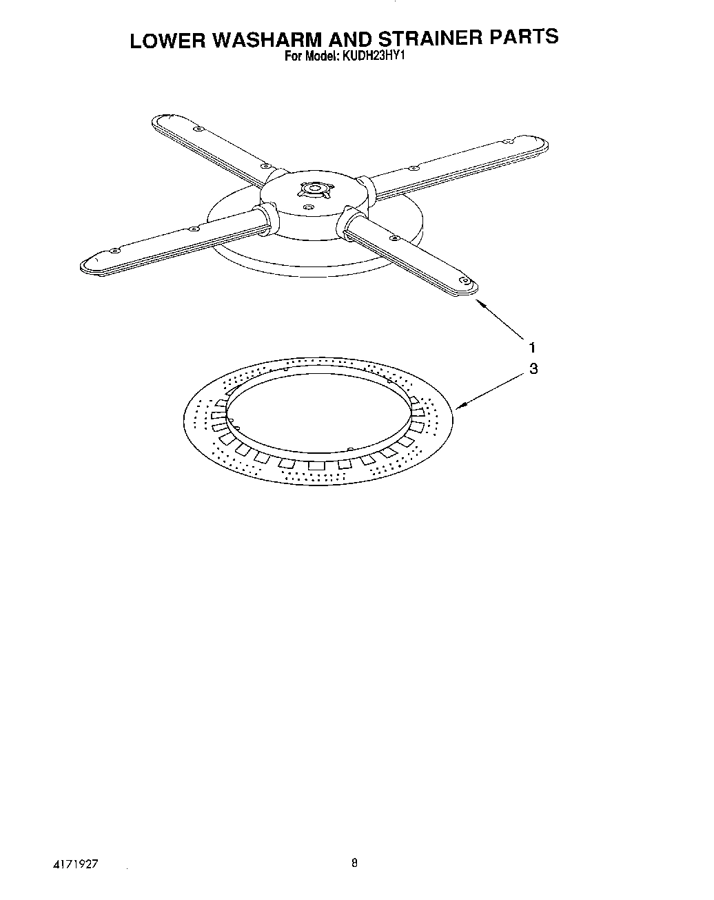 05 - LOWER WASHARM AND STRAINER