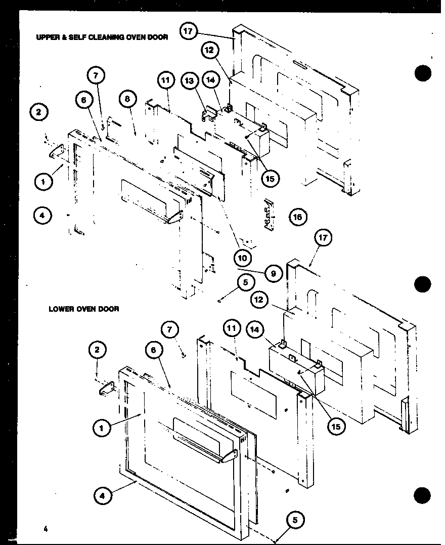 05 - UPPER & SELF CLEANING OVEN DOOR