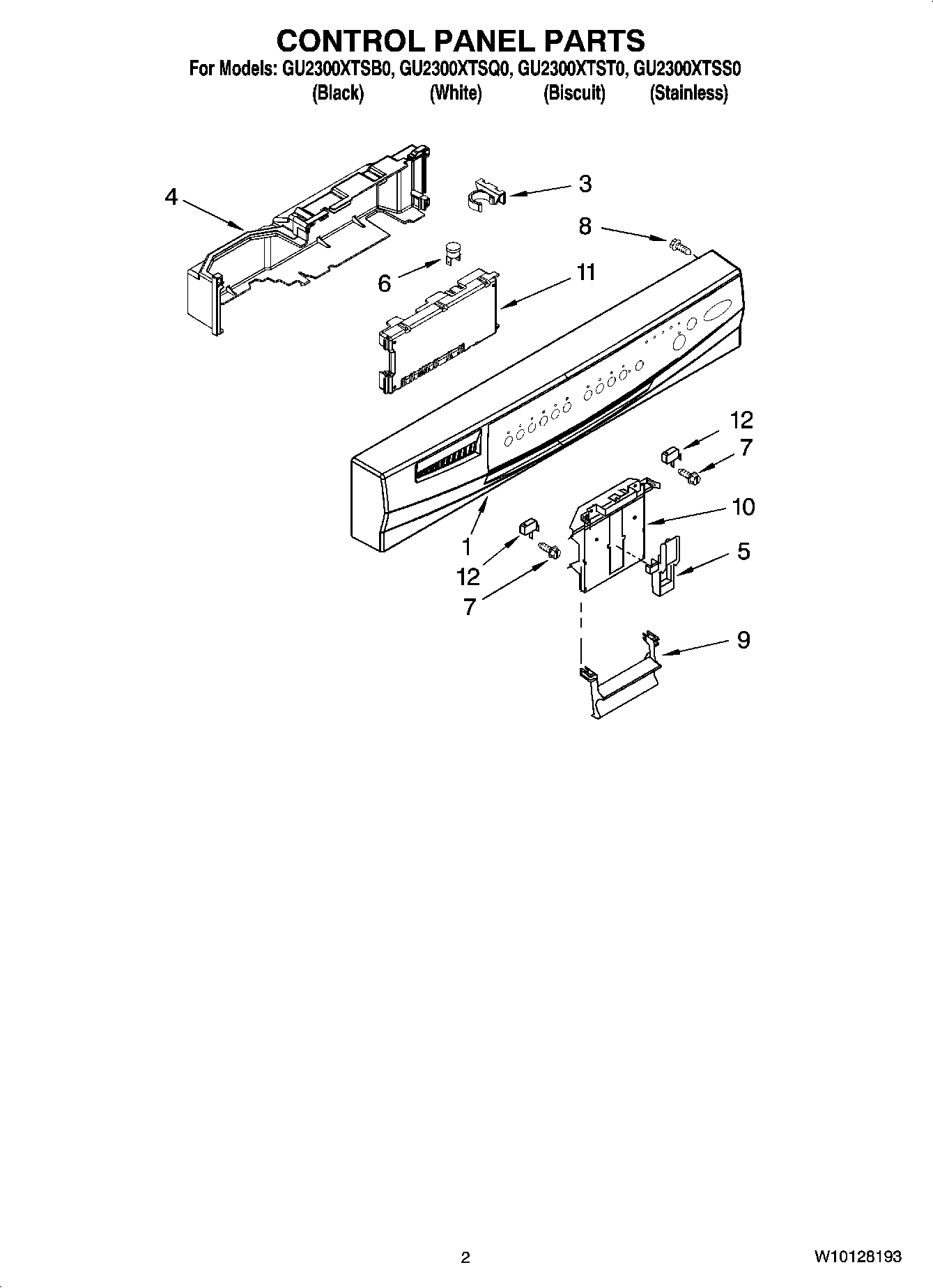 02 - CONTROL PANEL PARTS