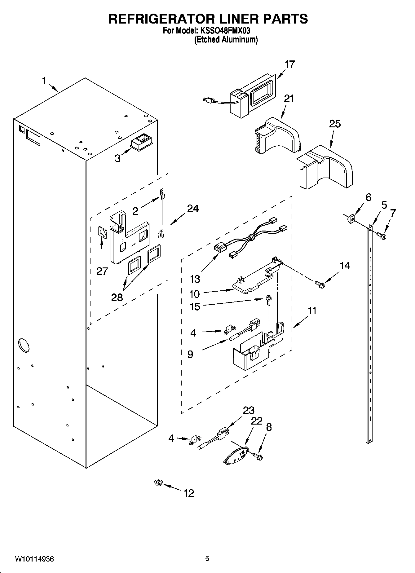 04 - REFRIGERATOR LINER PARTS