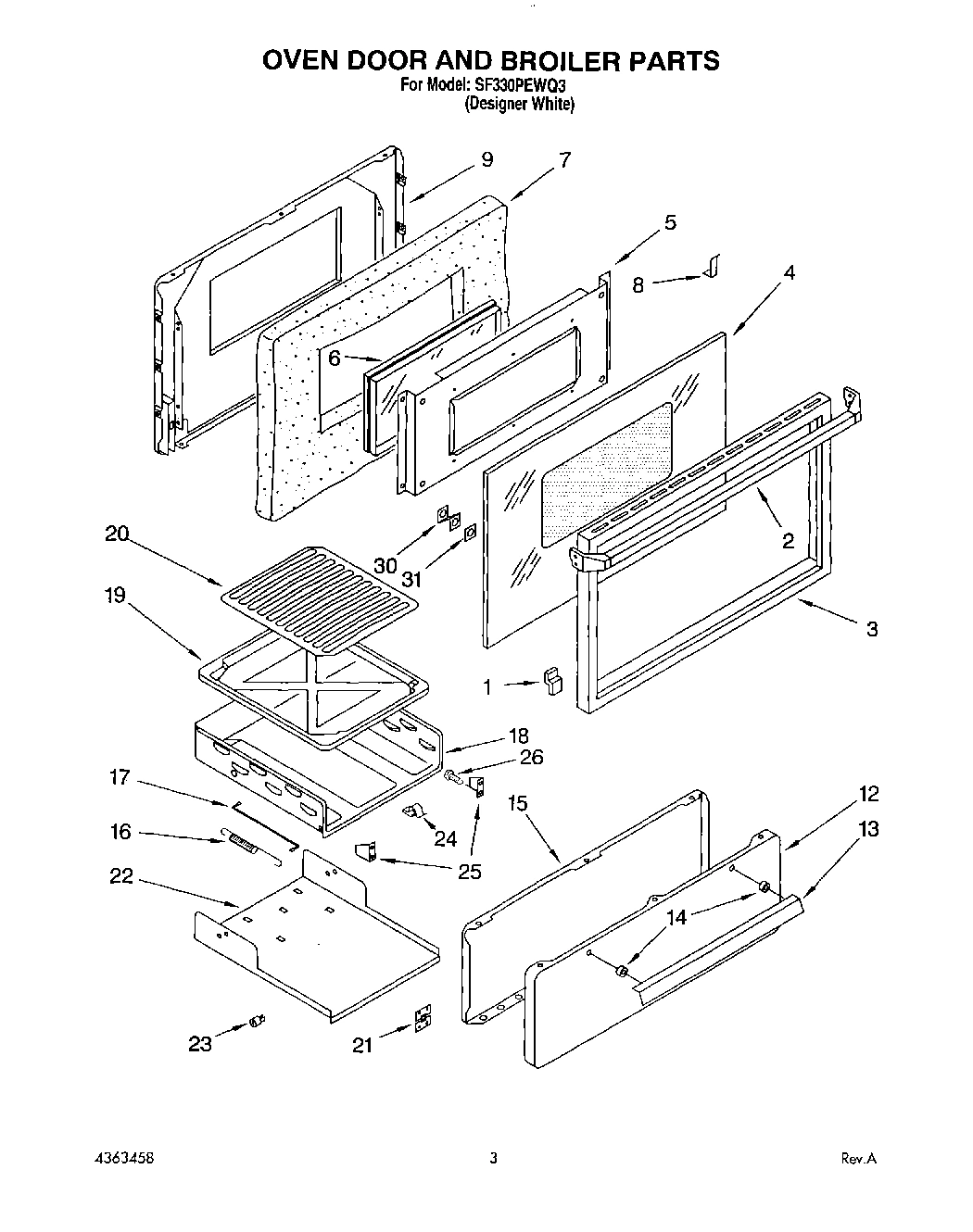 02 - OVEN DOOR AND BROILER
