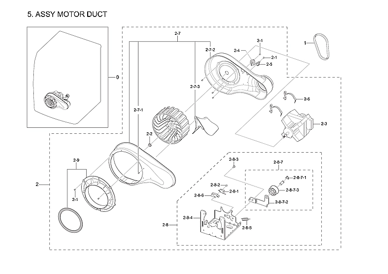 MOTOR DUCT ASSY