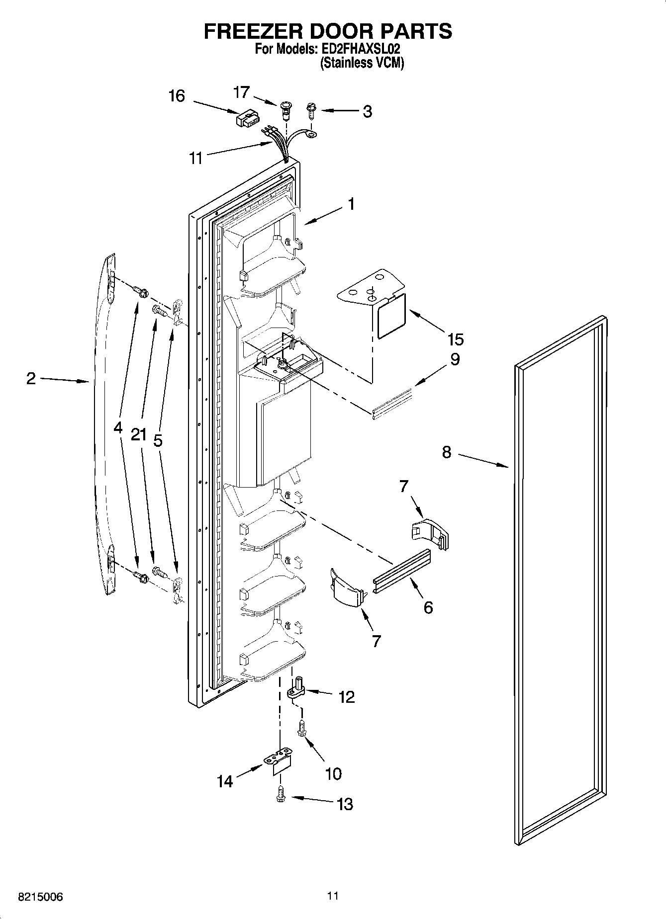 07 - FREEZER DOOR PARTS