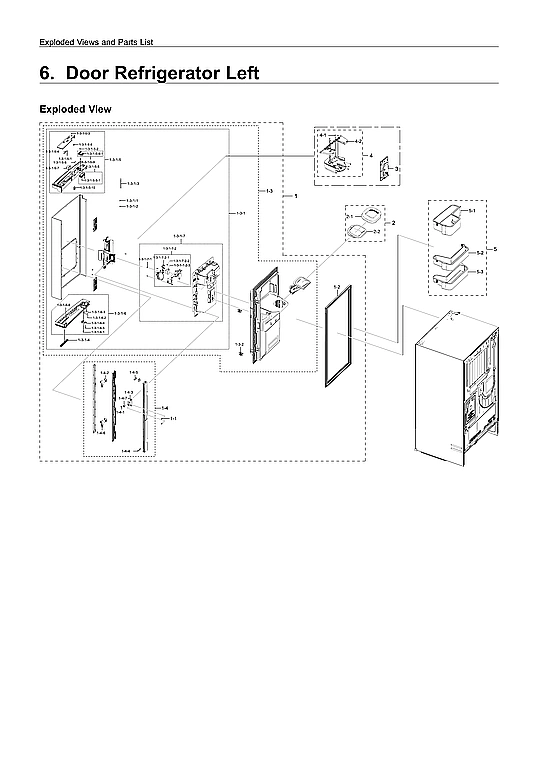 LEFT REFRIGERATOR DOOR PARTS