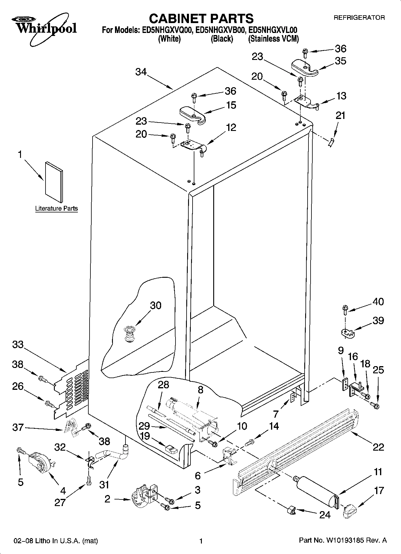 01 - CABINET PARTS