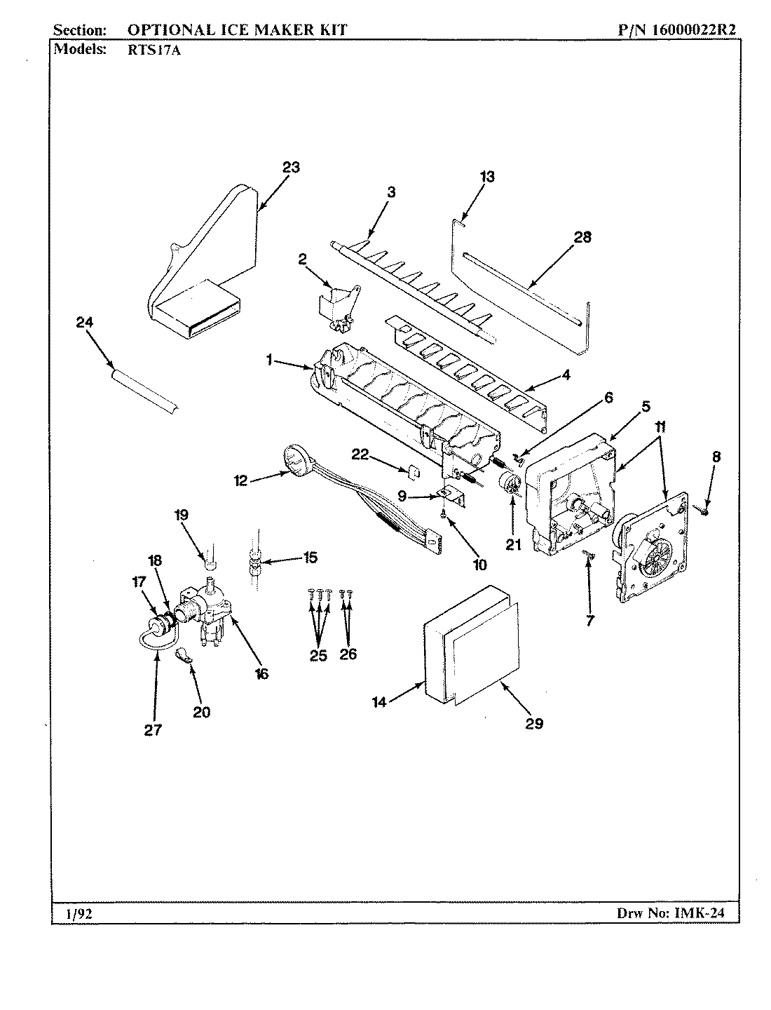 05 - OPTIONAL ICE MAKER KIT