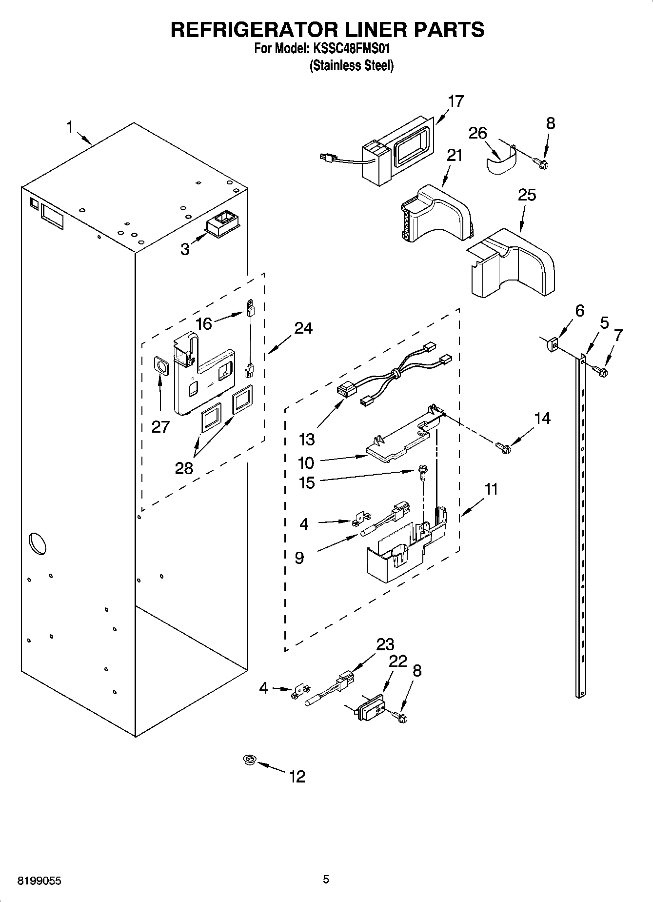 04 - REFRIGERATOR LINER PARTS