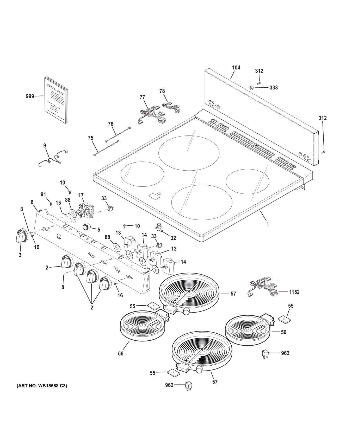 CONTROL PANEL & COOKTOP